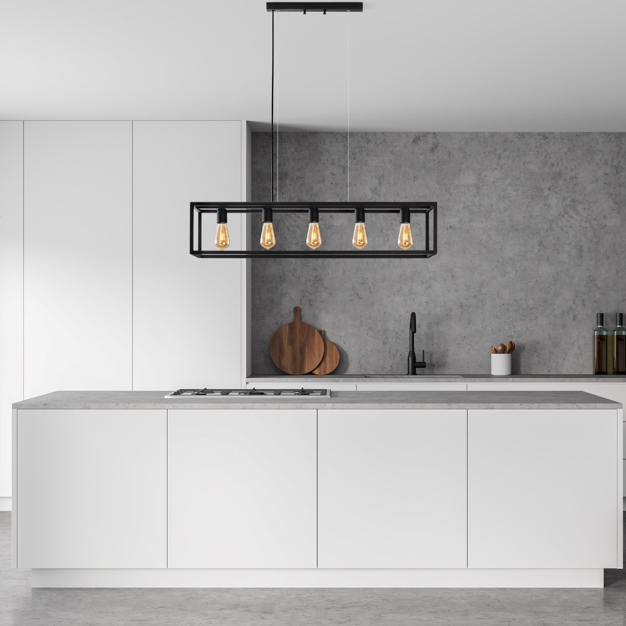 KAFES-13748, RUSTİK  5'Lİ AVİZE 