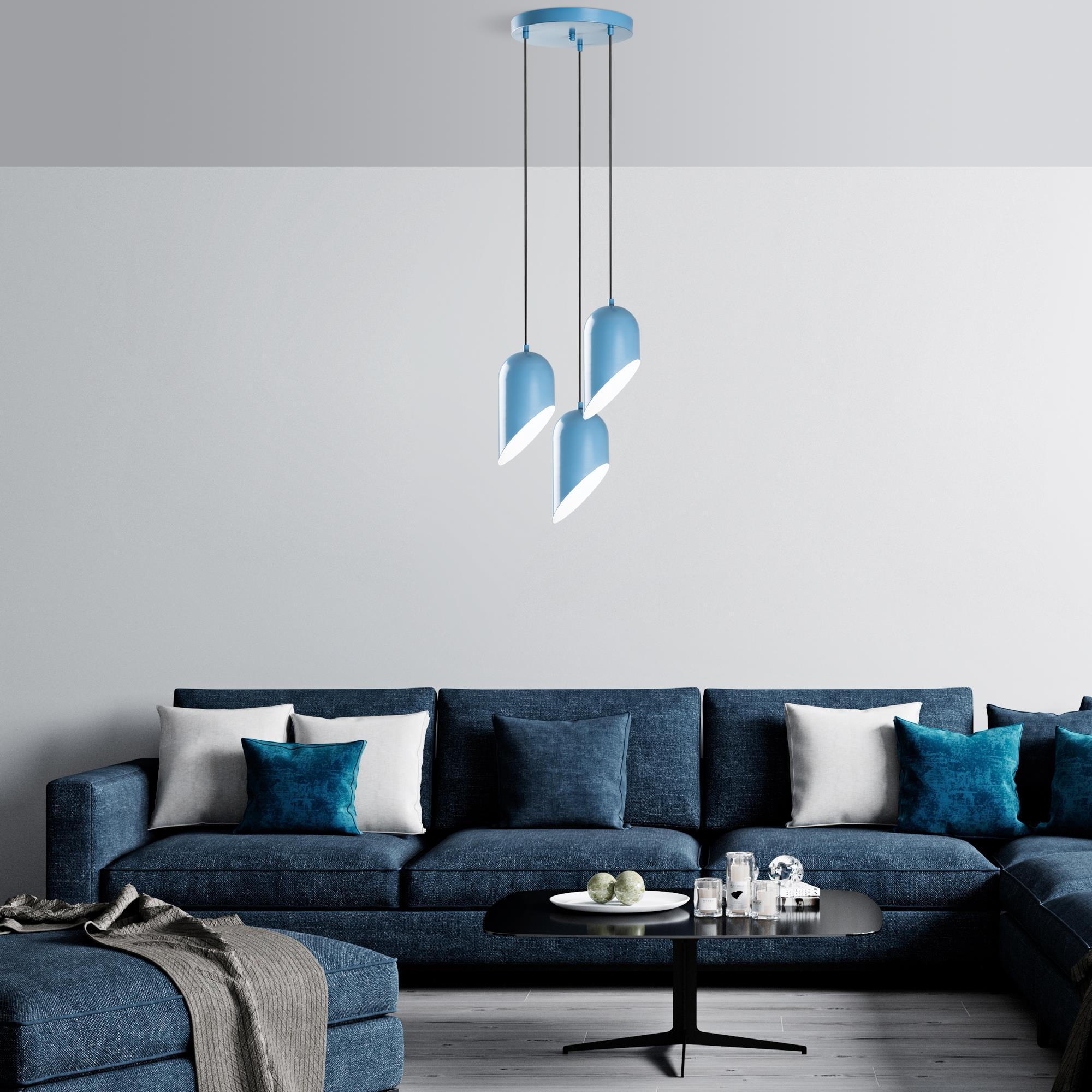 KESIK-6176-3-LIGHTBLUE, METAL SIVAMA 3'LÜ TEPSİ SARKIT