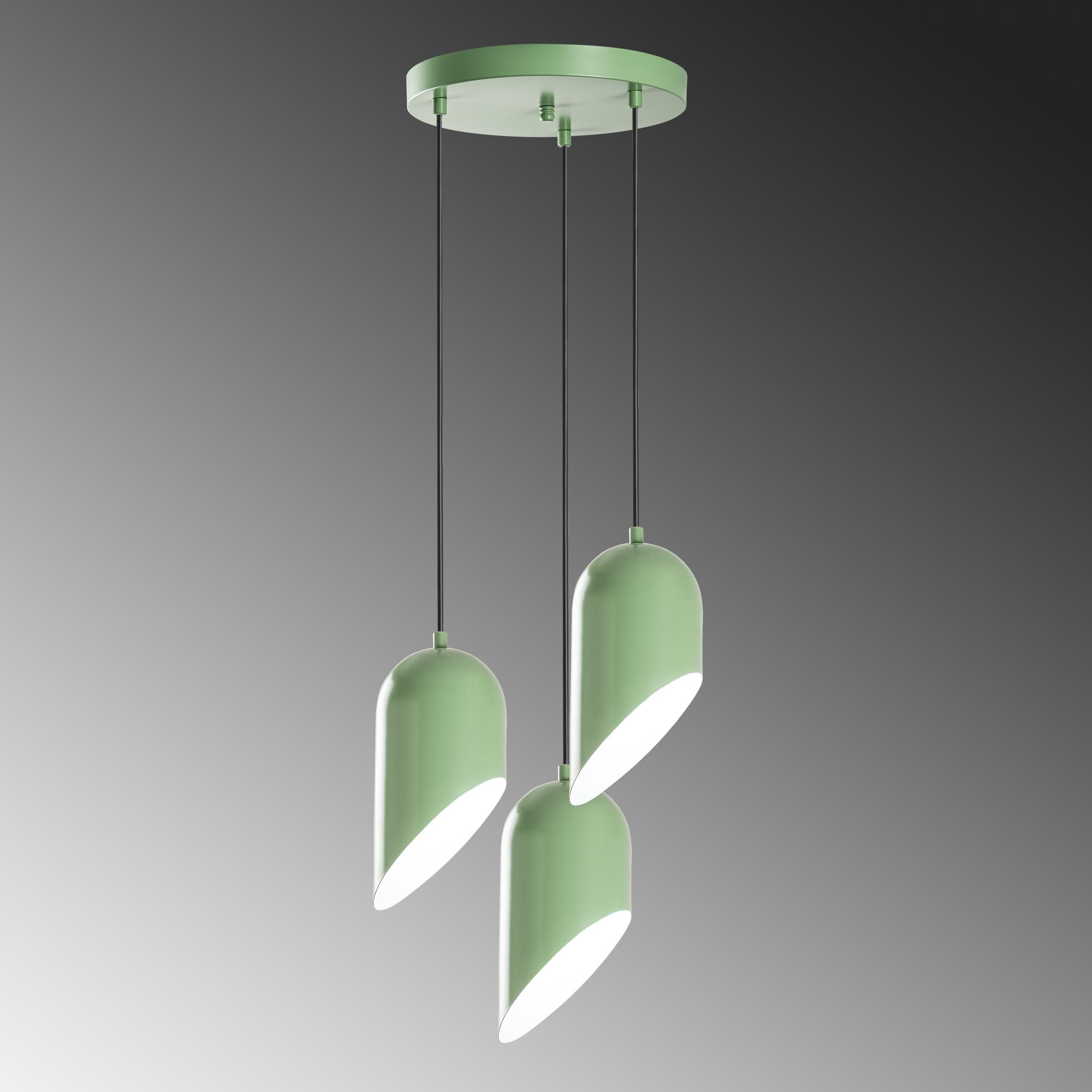 KESIK-6176-3-MINTGREEN, METAL SIVAMA 3'LÜ TEPSİ SARKIT