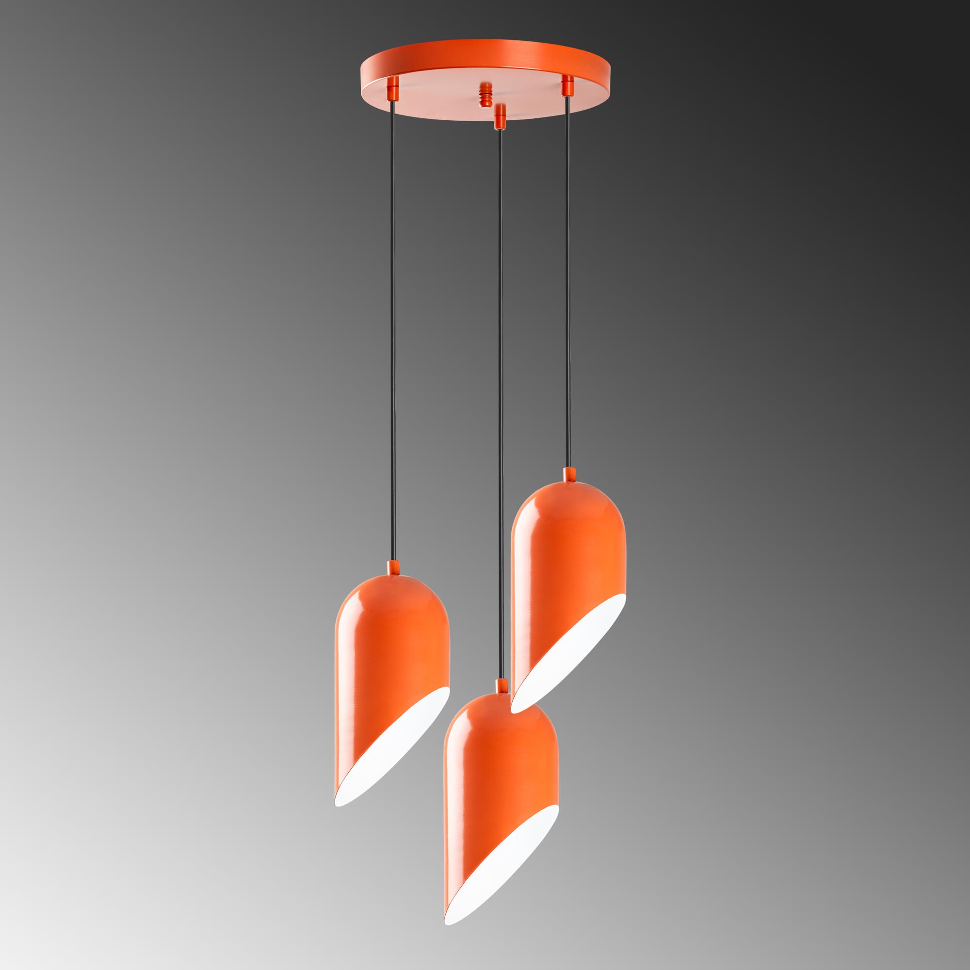 KESIK-6176-3-ORANGE, METAL SIVAMA 3'LÜ TEPSİ SARKIT
