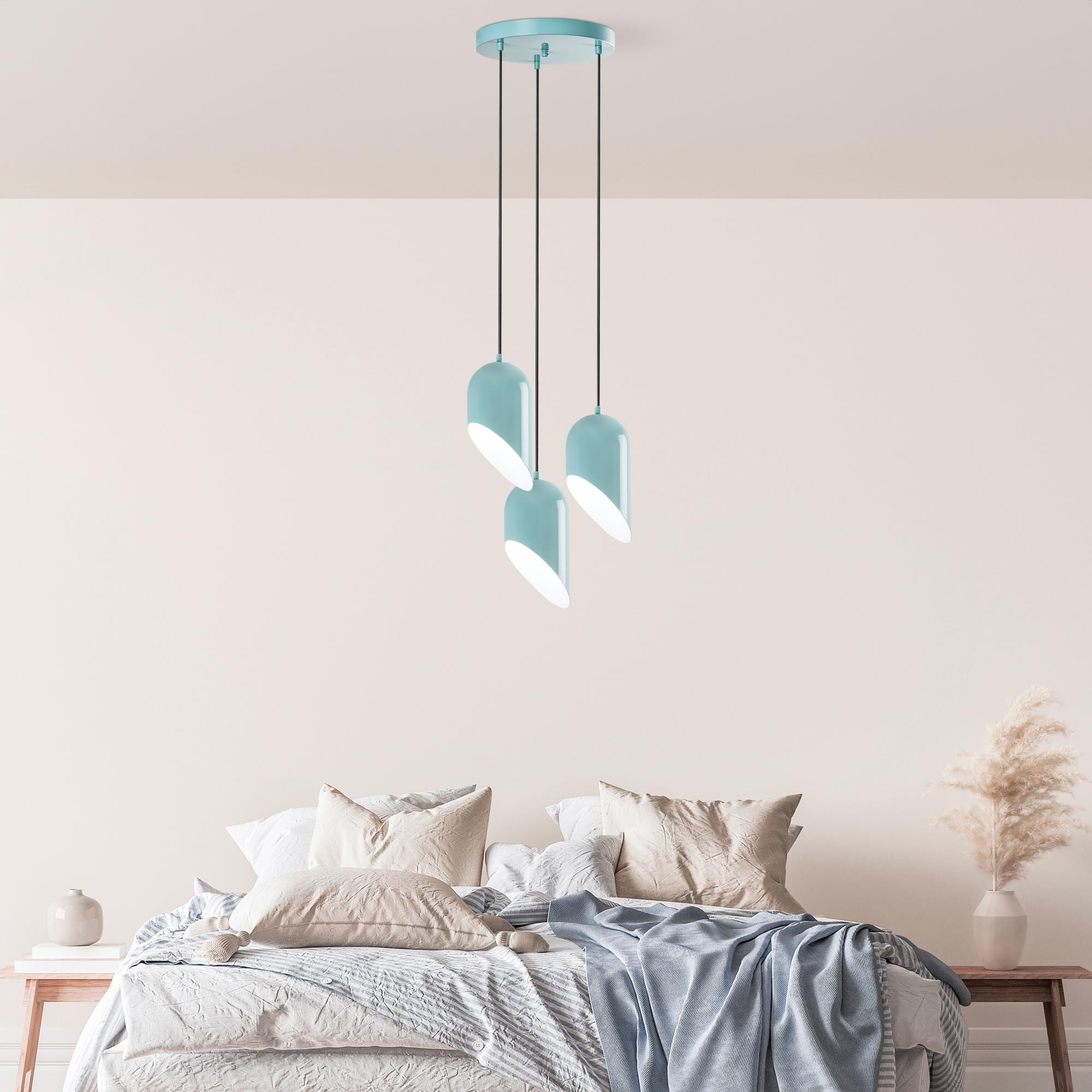 KESIK-6176-3-TURQUOISE, METAL SIVAMA 3'LÜ TEPSİ SARKIT