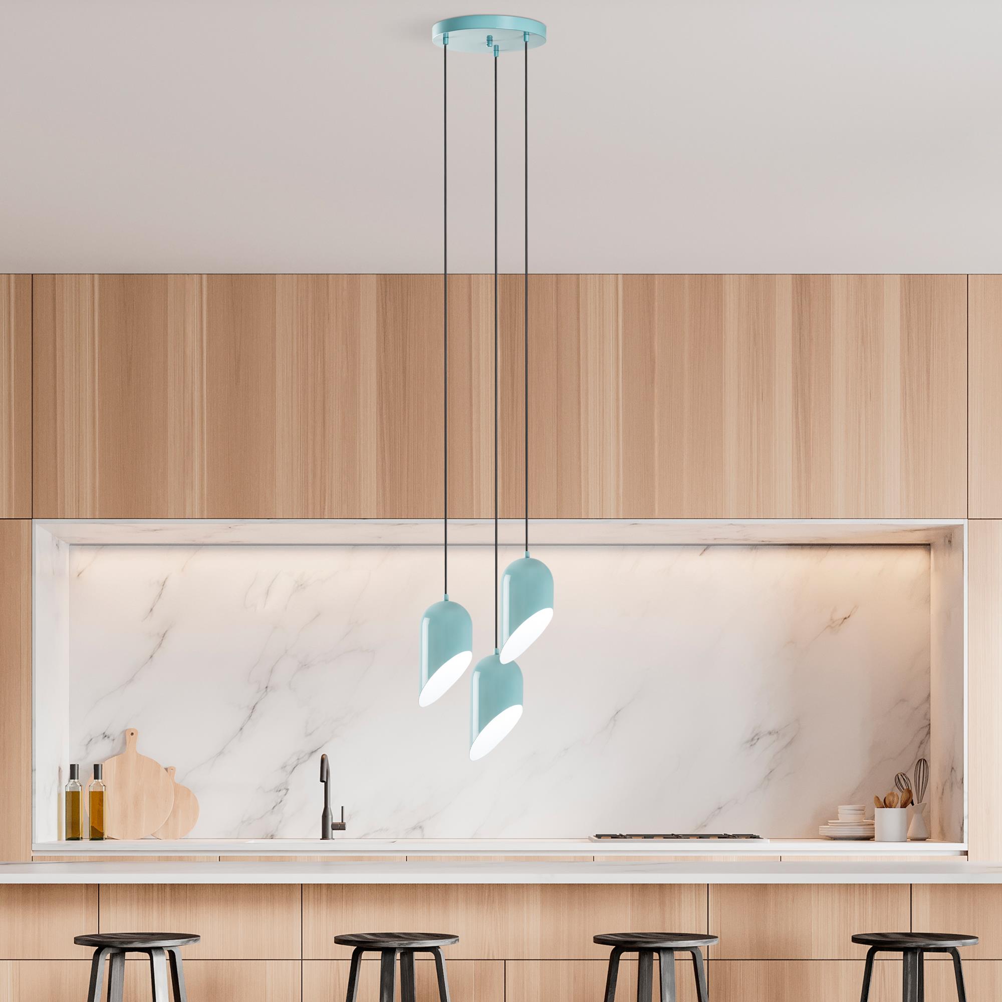 KESIK-6176-3-TURQUOISE, METAL SIVAMA 3'LÜ TEPSİ SARKIT