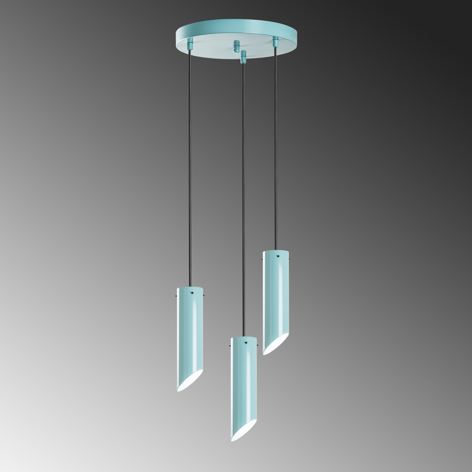 KESIK-6916-TURQUOISE, METAL SIVAMA 3'LÜ TEPSİ SARKIT