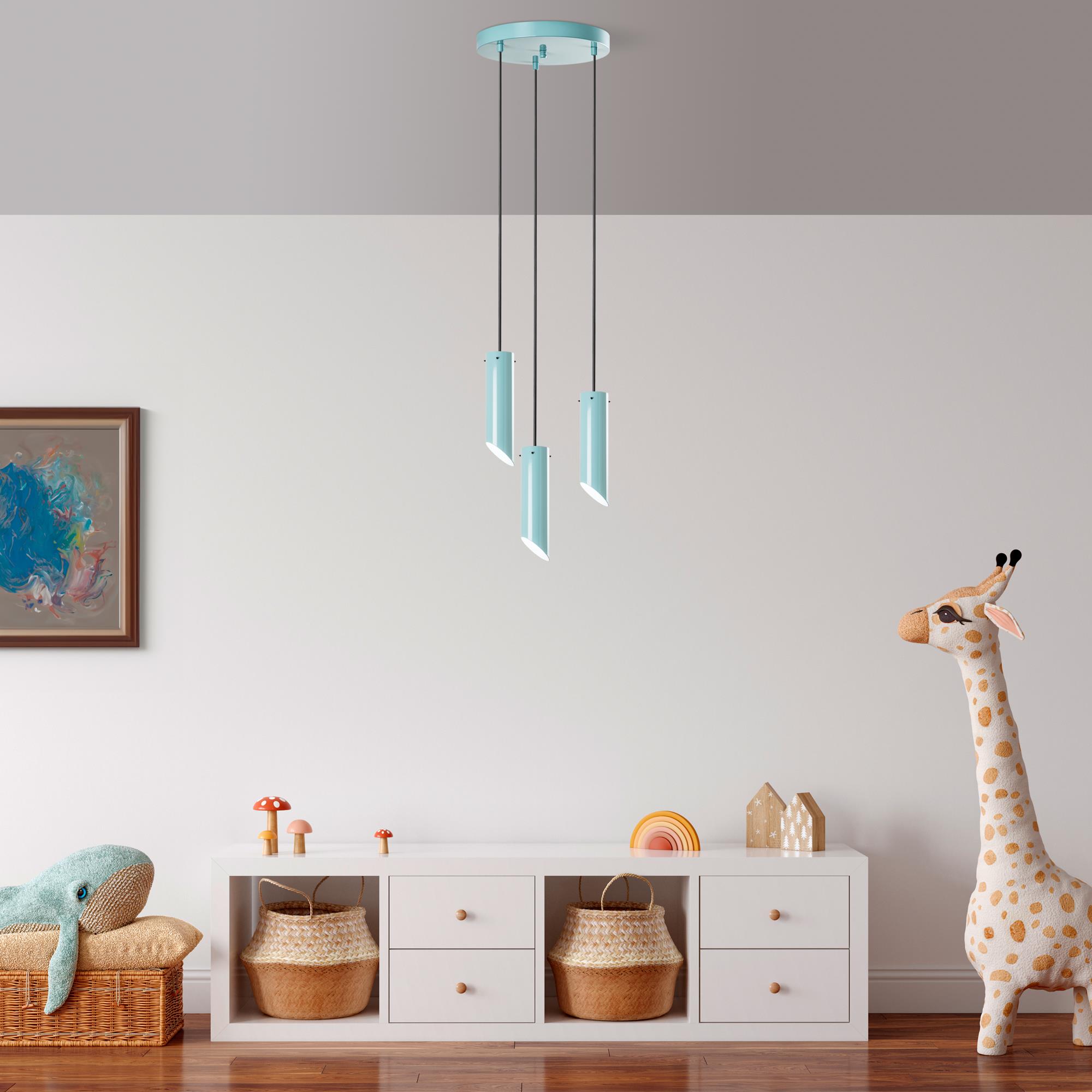 KESIK-6916-TURQUOISE, METAL SIVAMA 3'LÜ TEPSİ SARKIT