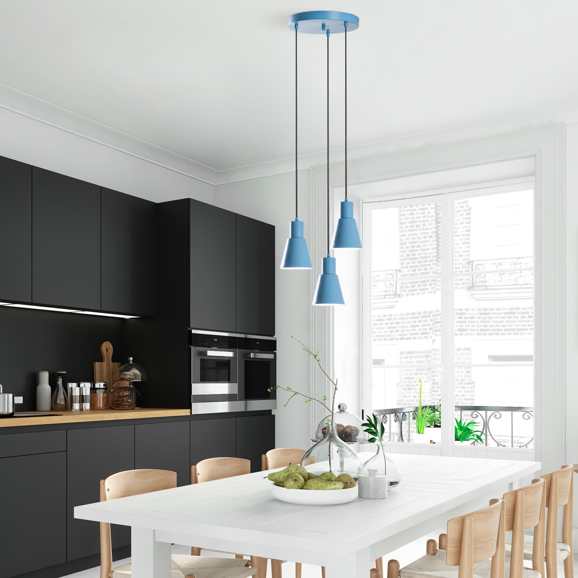 KONIKKEM-6357-3-LIGHTBLUE, METAL SIVAMA 3'LÜ TEPSİ SARKIT