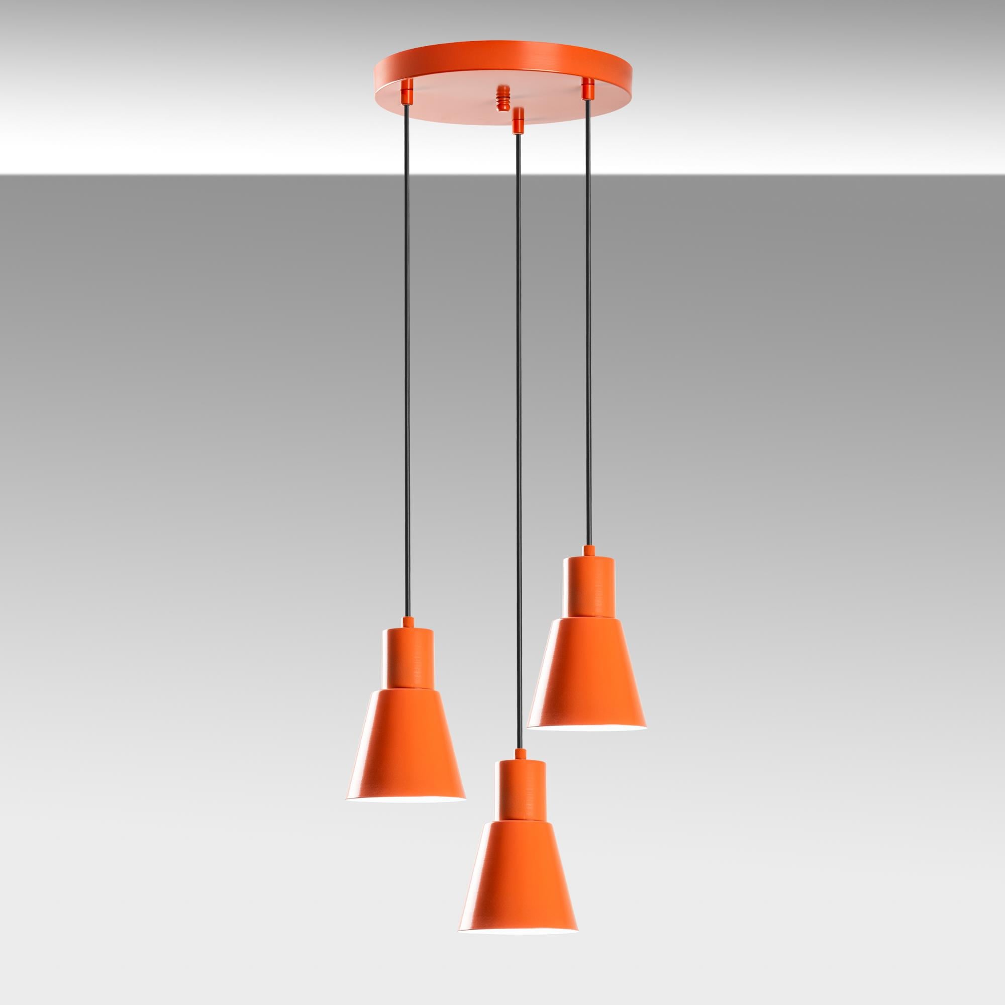 KONIKKEM-6357-3-ORANGE, METAL SIVAMA 3'LÜ TEPSİ SARKIT