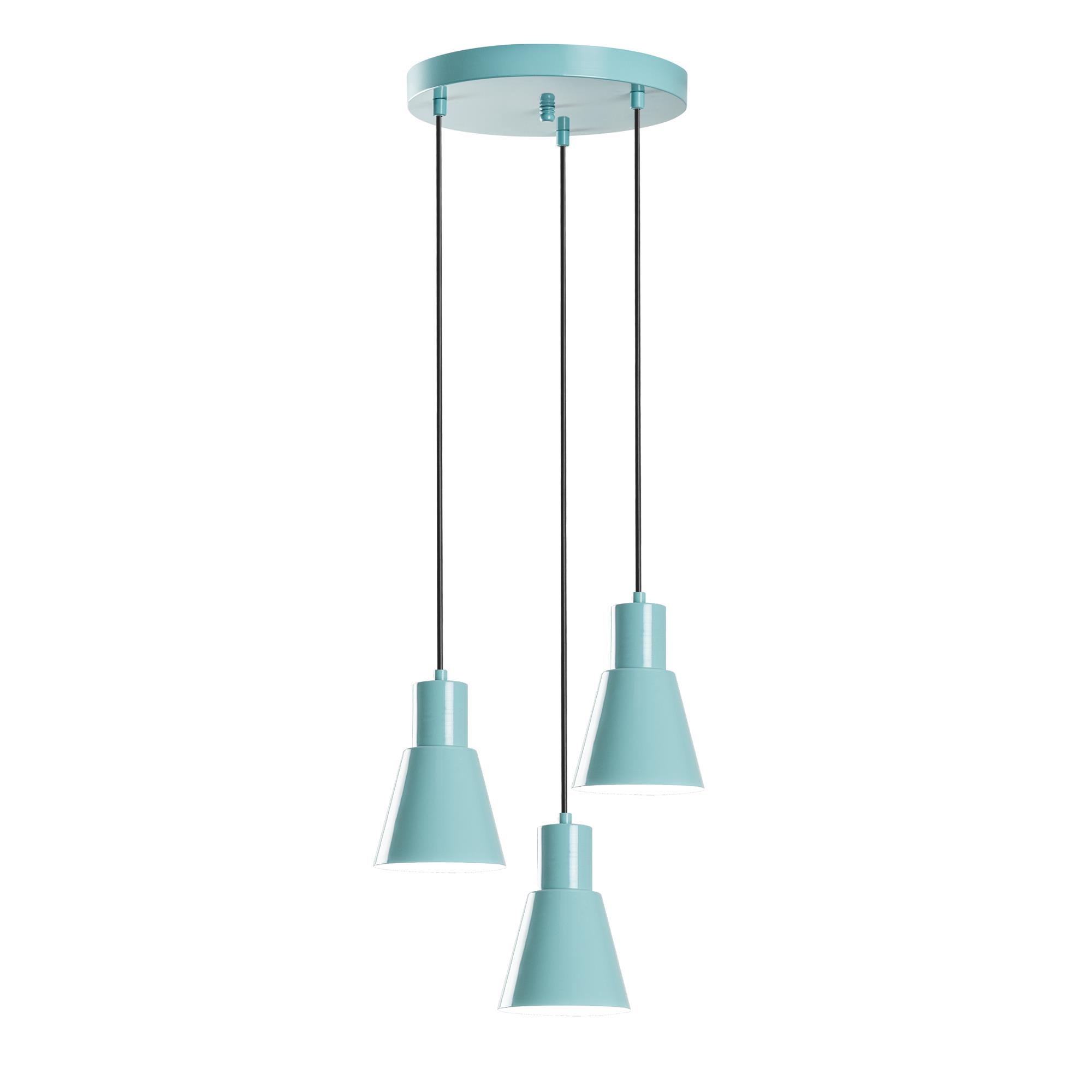 KONIKKEM-6357-3-TURQUOISE, METAL SIVAMA 3'LÜ TEPSİ SARKIT