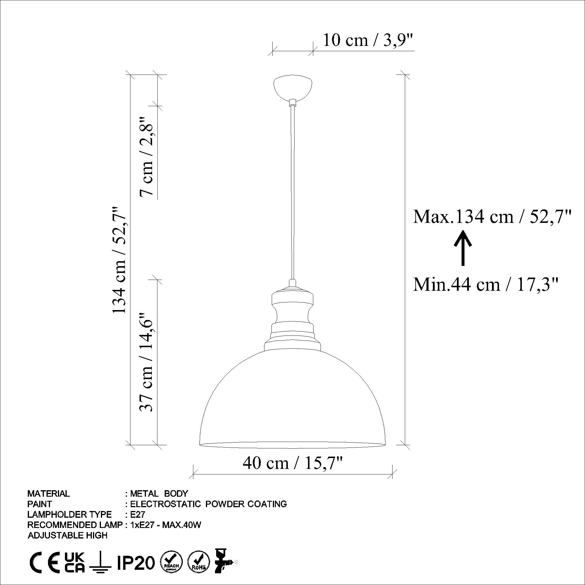 KURE-40-228-LIGHTBLUE, METAL SIVAMA TEKLİ SARKIT