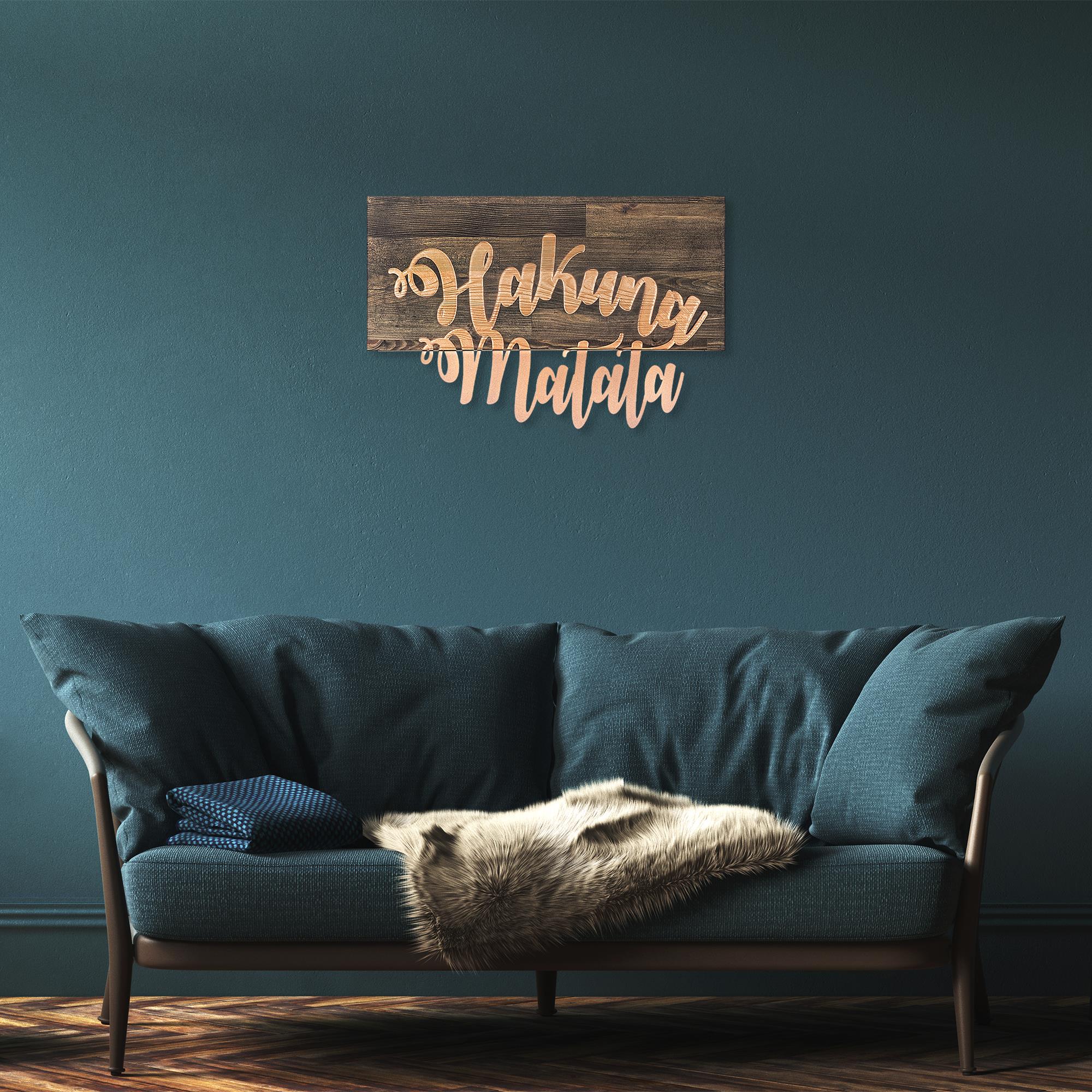 MA-112-COPPER METAL AHŞAP DUVAR PANOLARI