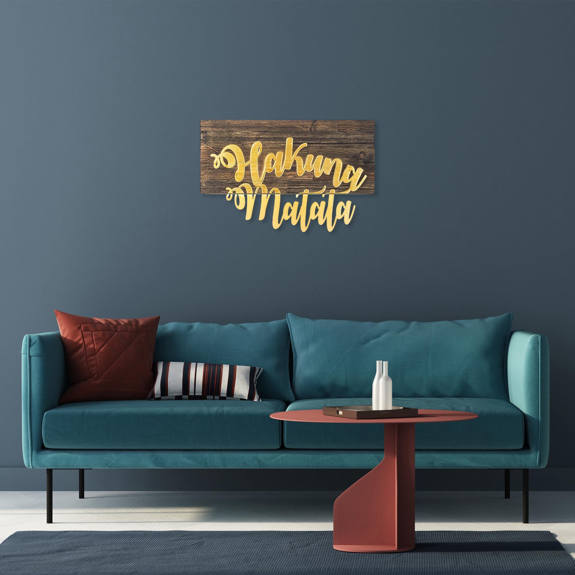 MA-112-GOLD METAL AHŞAP DUVAR PANOLARI