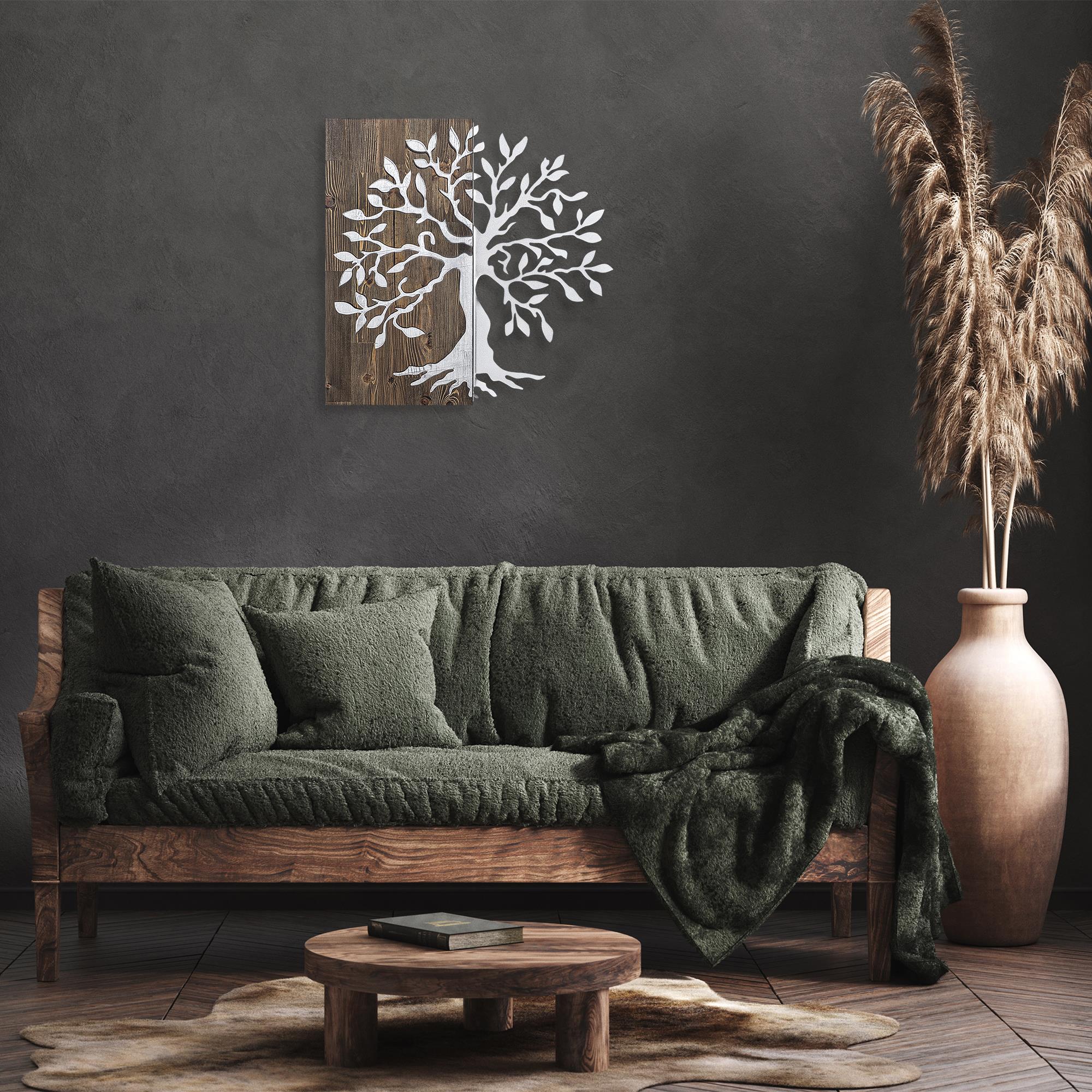 MA-124-SILVER METAL AHŞAP DUVAR PANOLARI