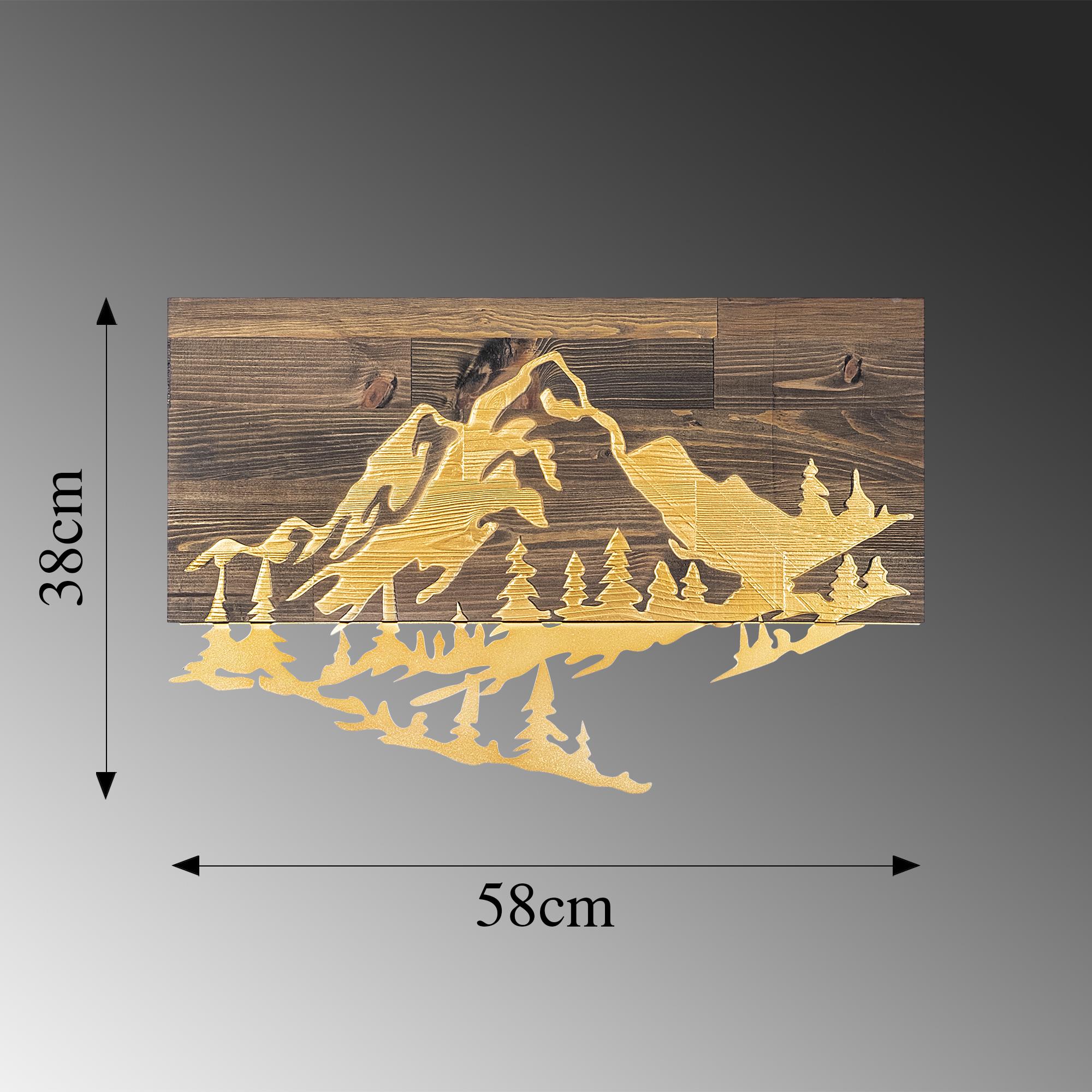 MA-128-GOLD METAL AHŞAP DUVAR PANOLARI