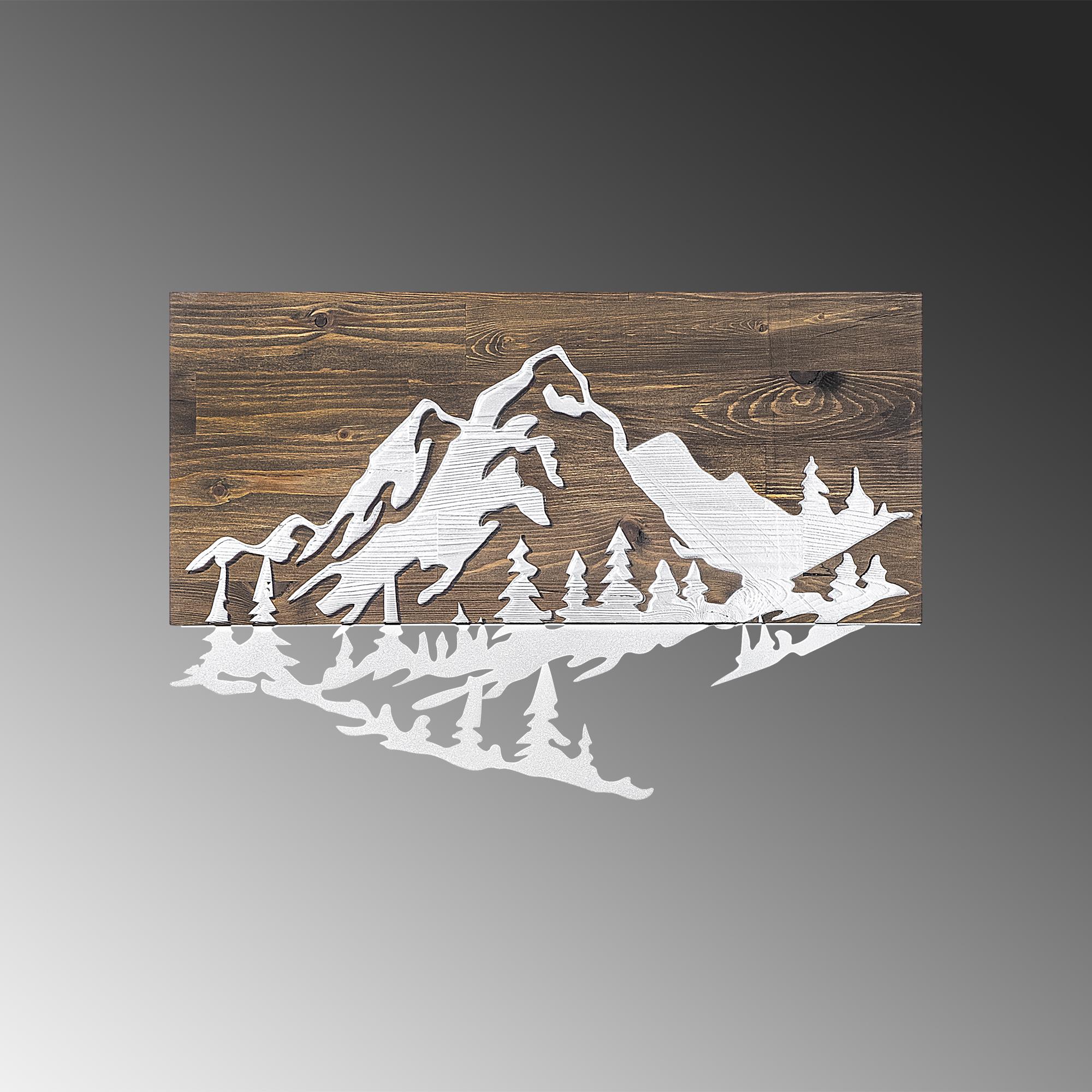 MA-128-SILVER METAL AHŞAP DUVAR PANOLARI