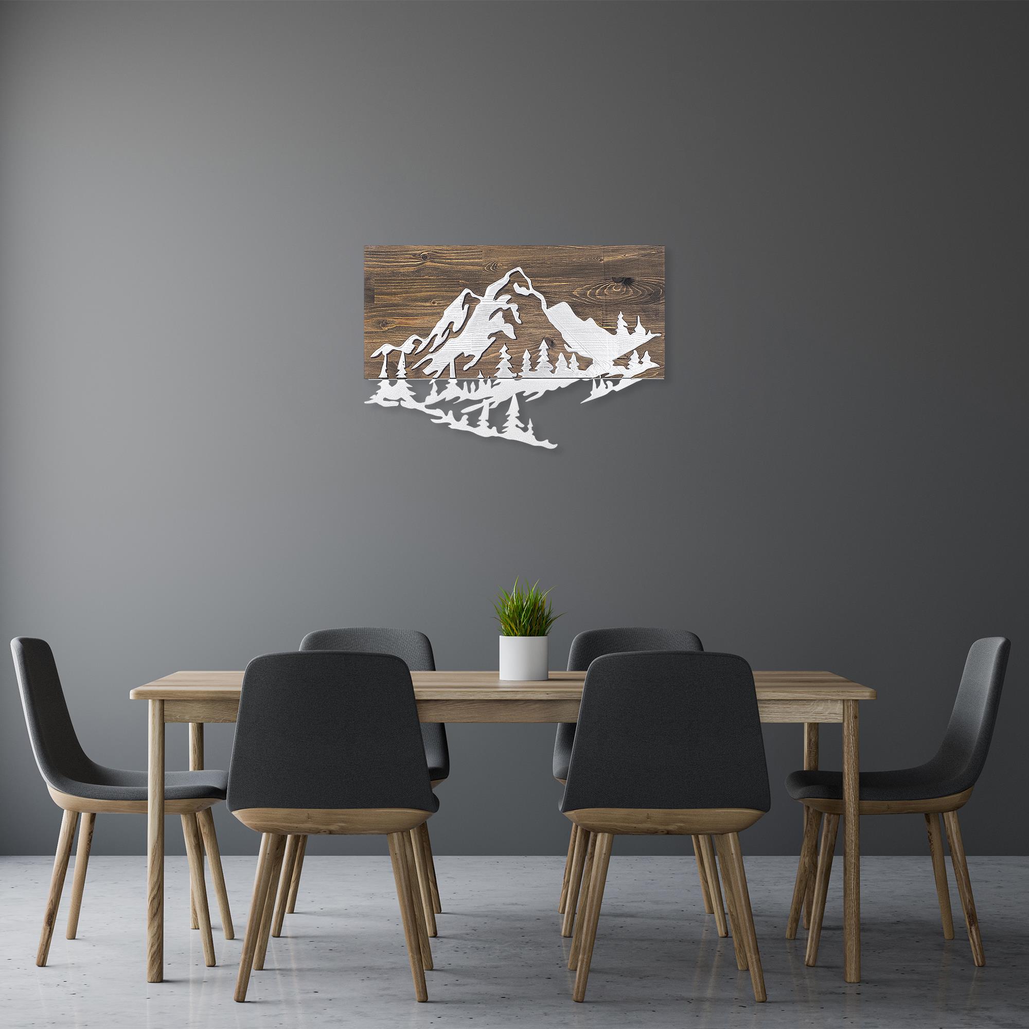 MA-128-SILVER METAL AHŞAP DUVAR PANOLARI