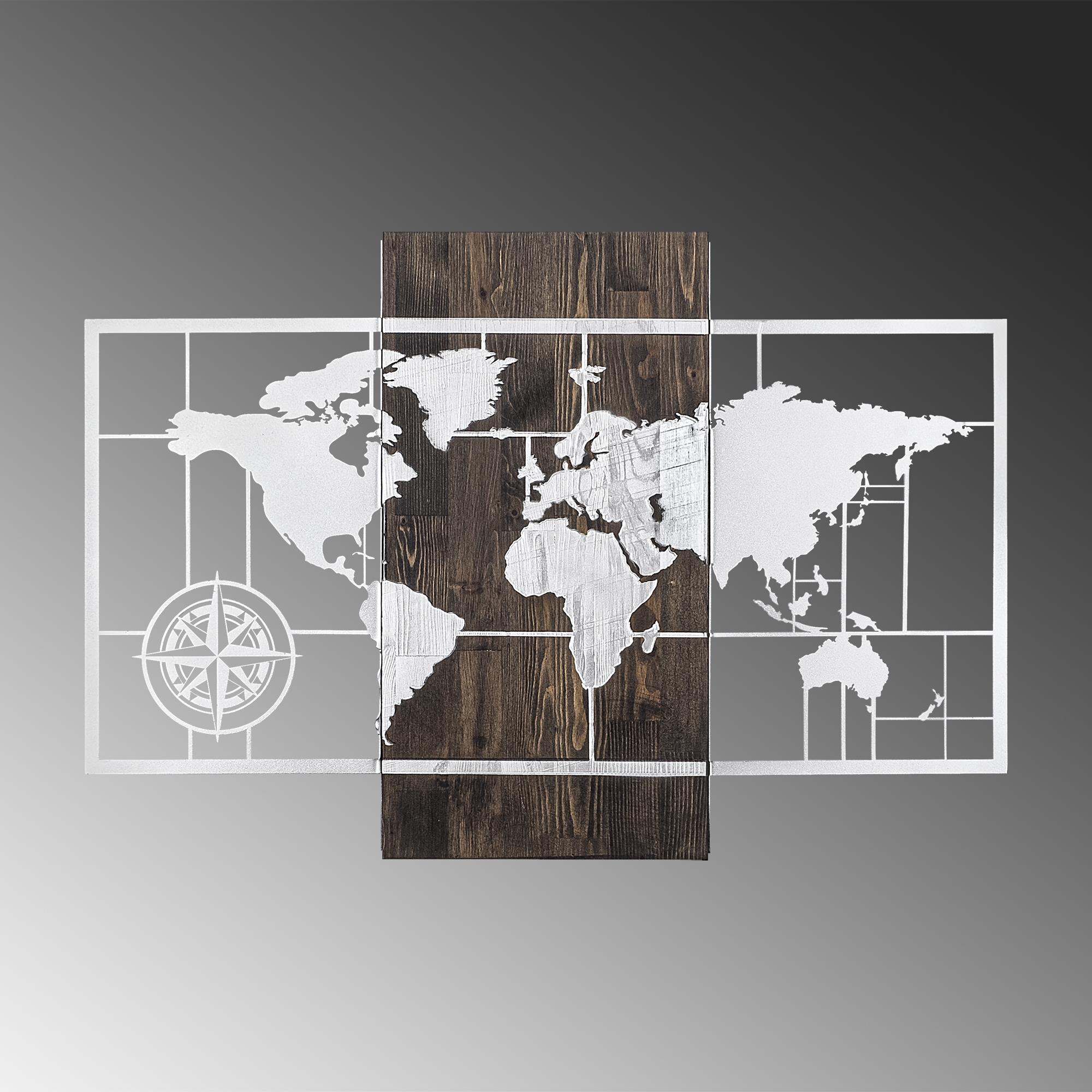 MA-146-SILVER METAL AHŞAP DUVAR PANOLARI