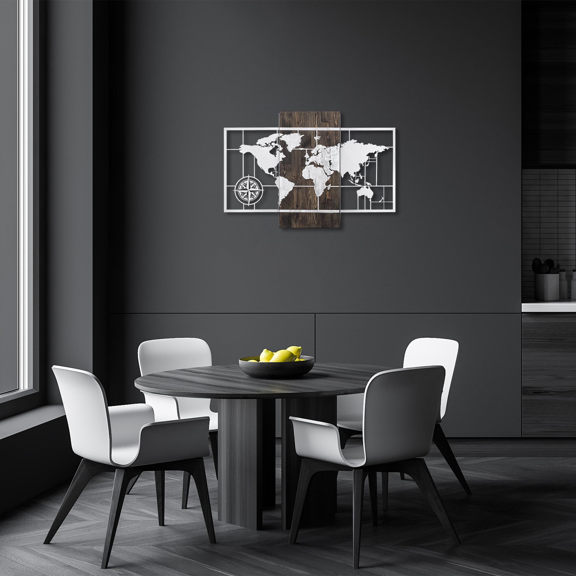 MA-146-SILVER METAL AHŞAP DUVAR PANOLARI