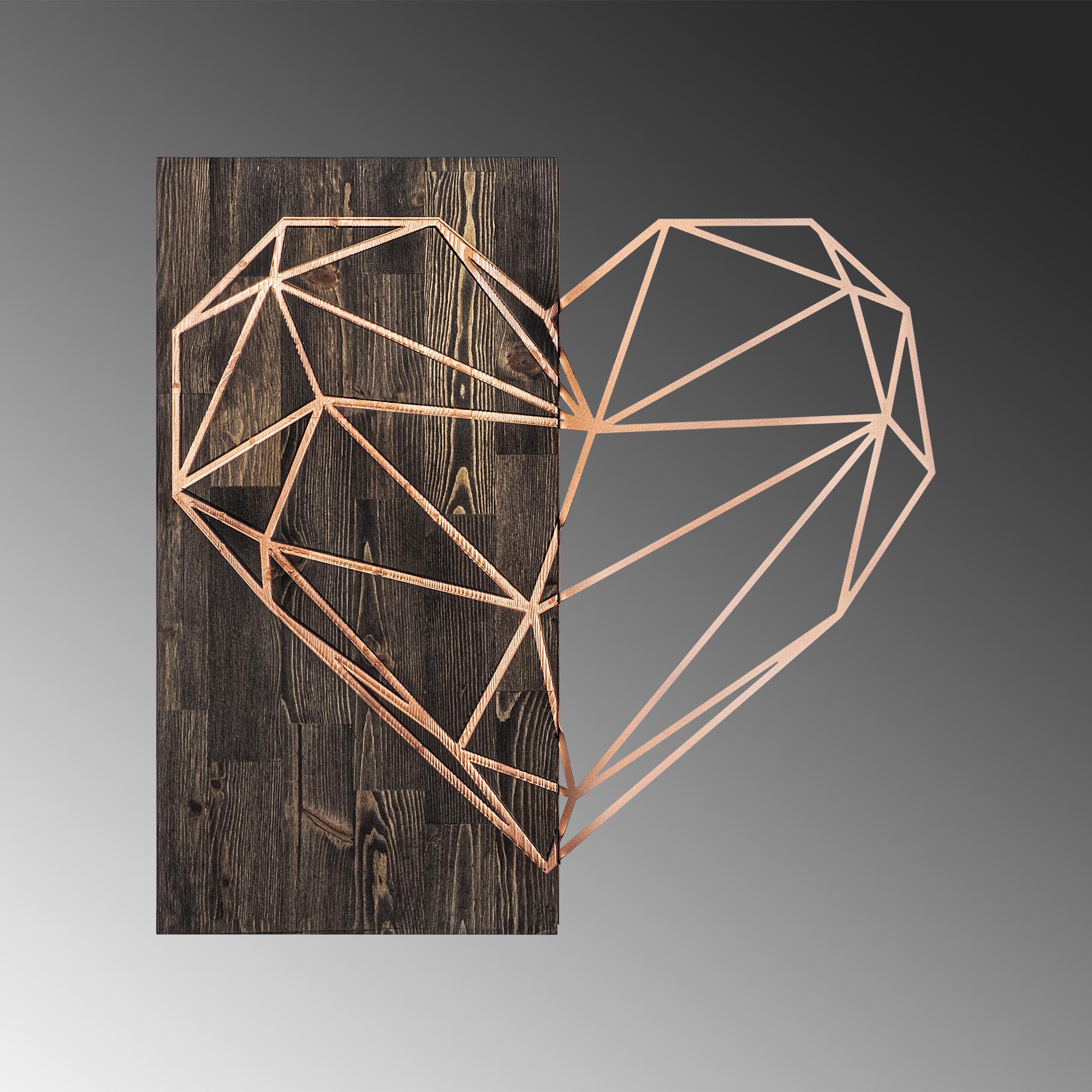 MA-154-COPPER METAL AHŞAP DUVAR PANOLARI