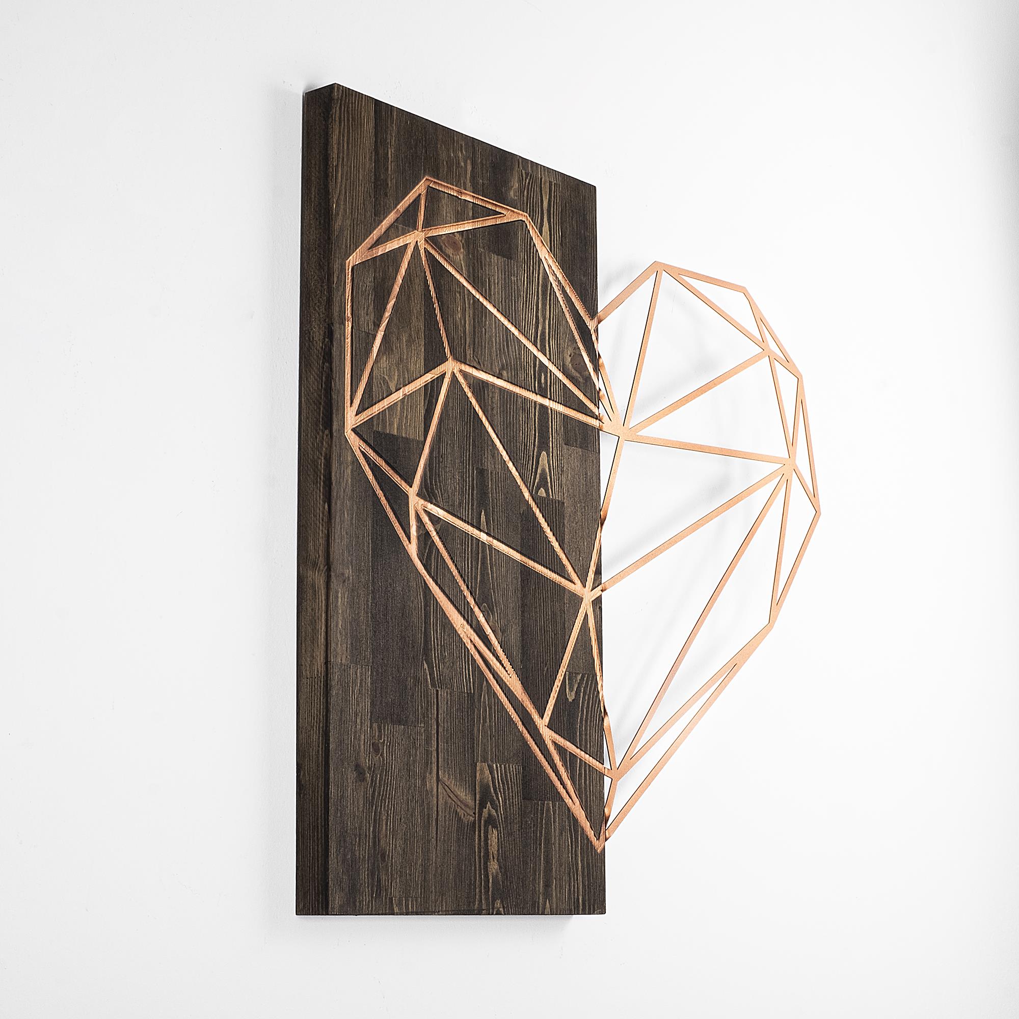 MA-154-COPPER METAL AHŞAP DUVAR PANOLARI