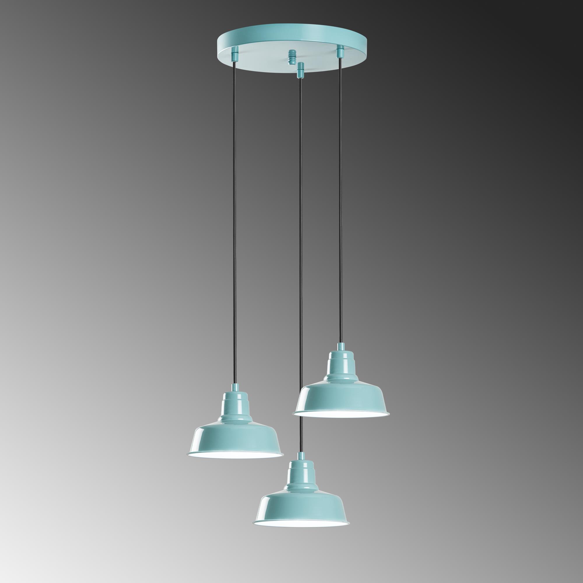 MEMATI-181TURQUOISE-3, METAL SIVAMA 3'LÜ TEPSİ SARKIT