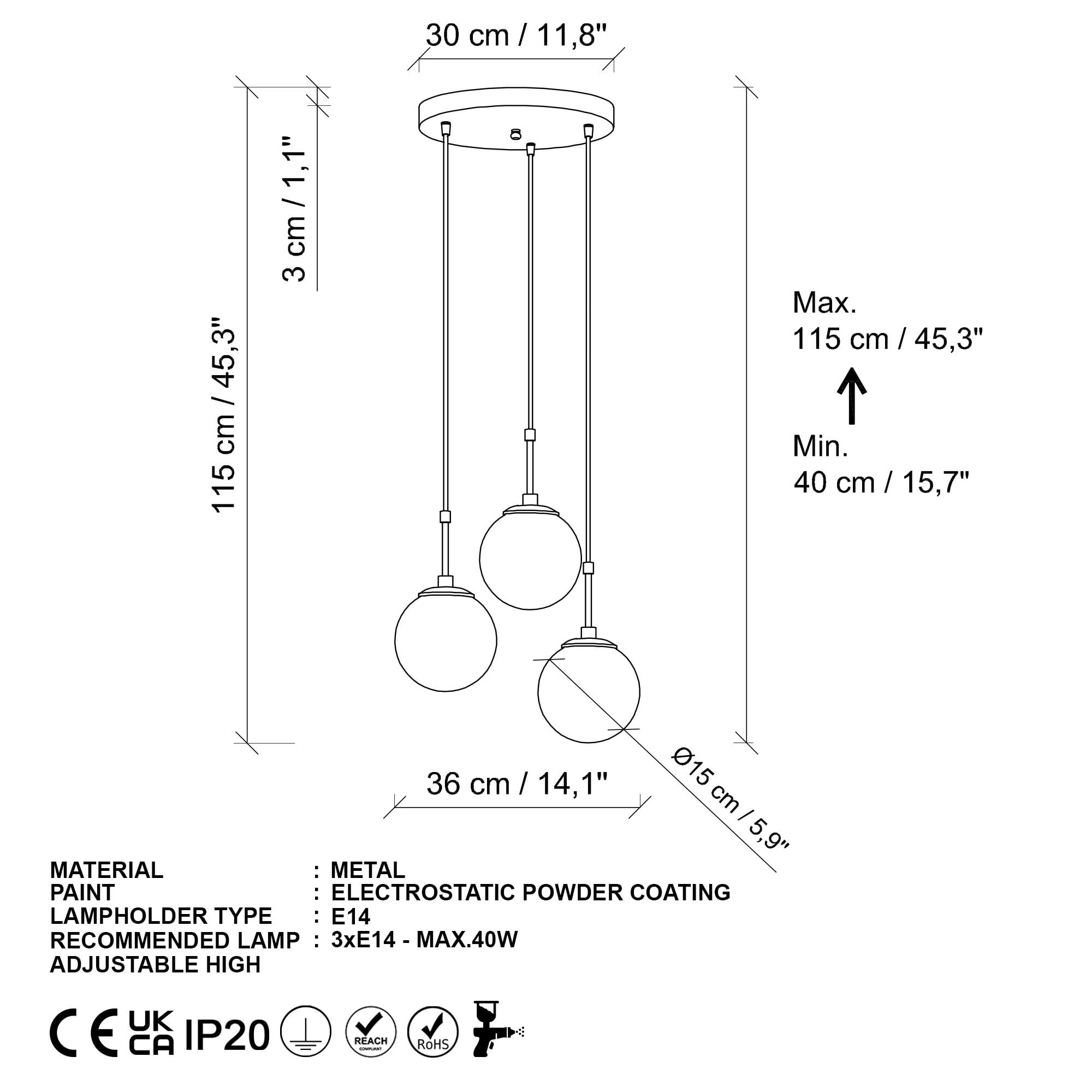 ORBITAL-15-14007, CAMLI 3'LÜ TEPSİ SARKIT