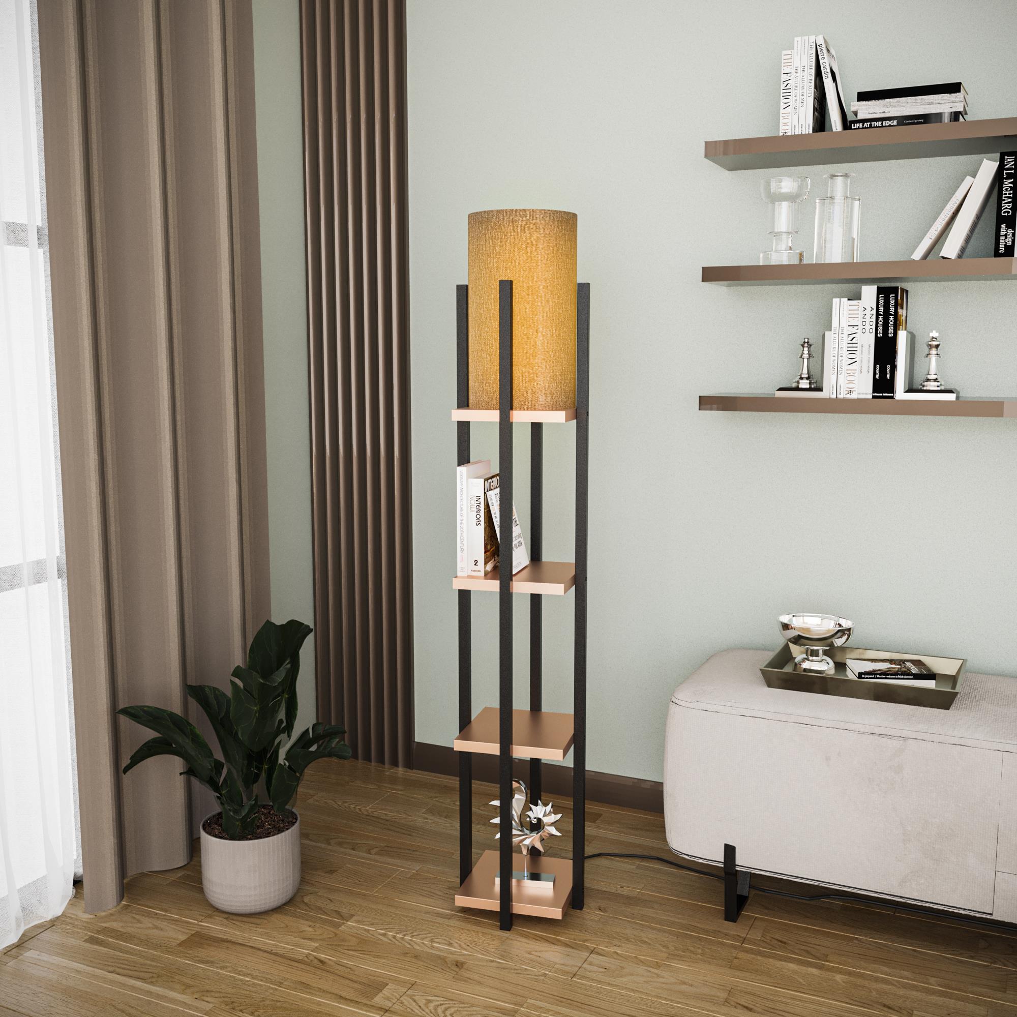 SHELFLAMP-8114, ABAJUR BAŞLIKLI TEKLİ LAMBADER 