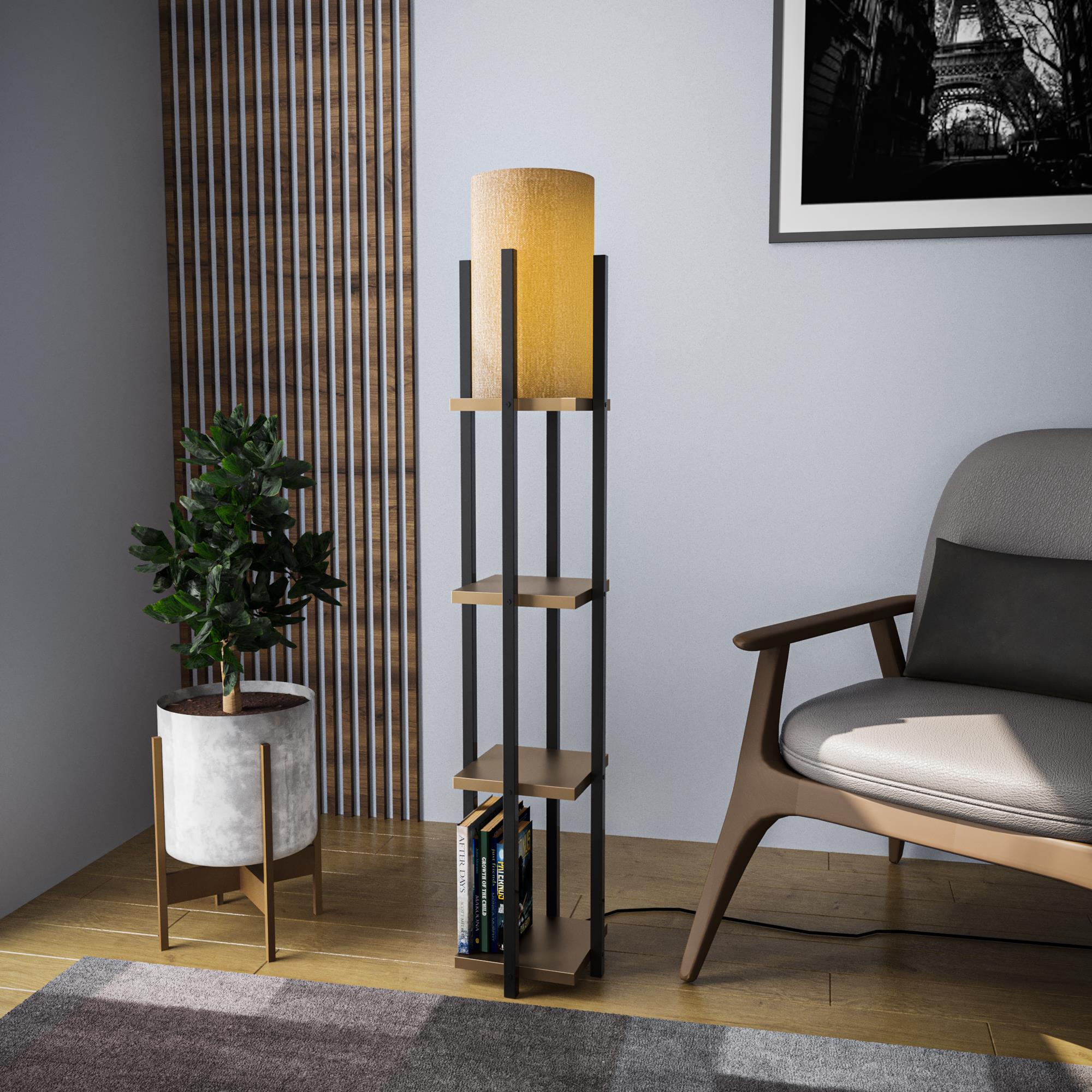 SHELFLAMP-8116, ABAJUR BAŞLIKLI TEKLİ LAMBADER 