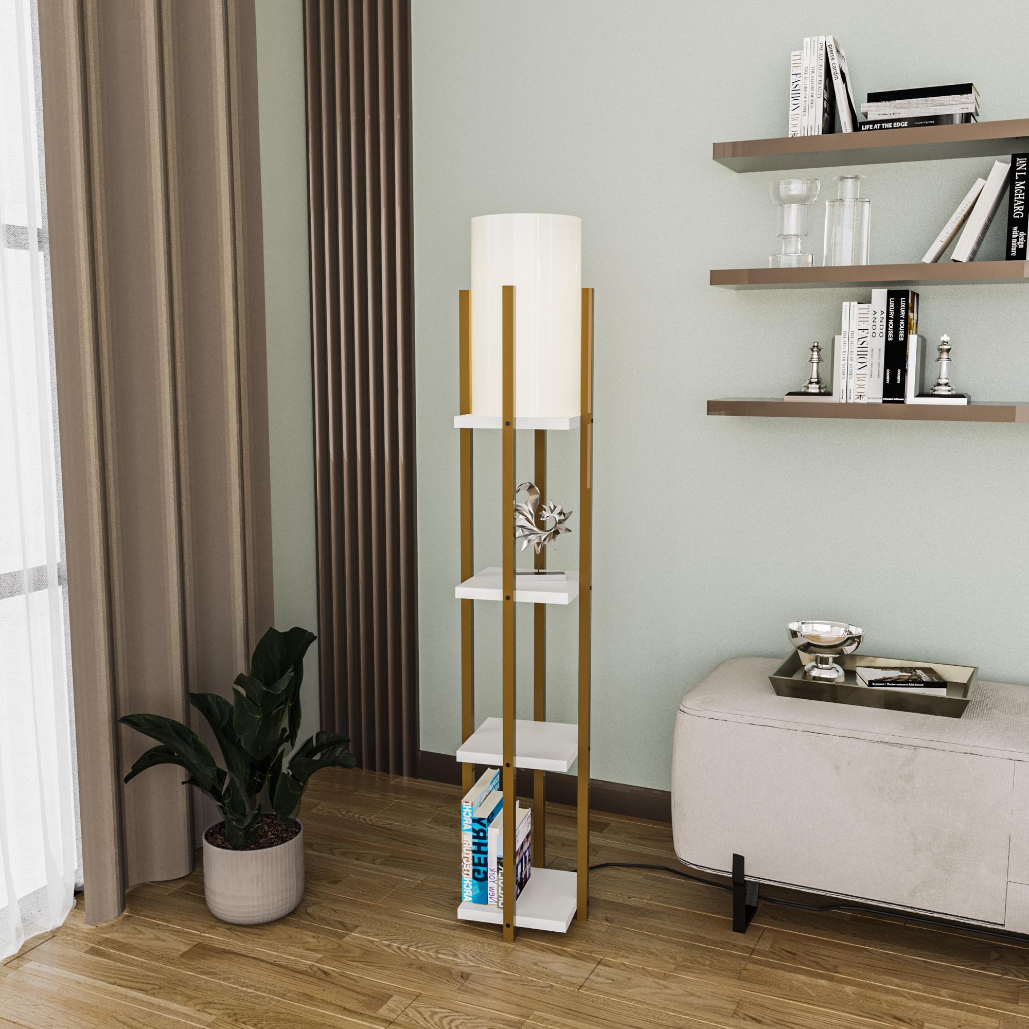 SHELFLAMP-8119, ABAJUR BAŞLIKLI TEKLİ LAMBADER 