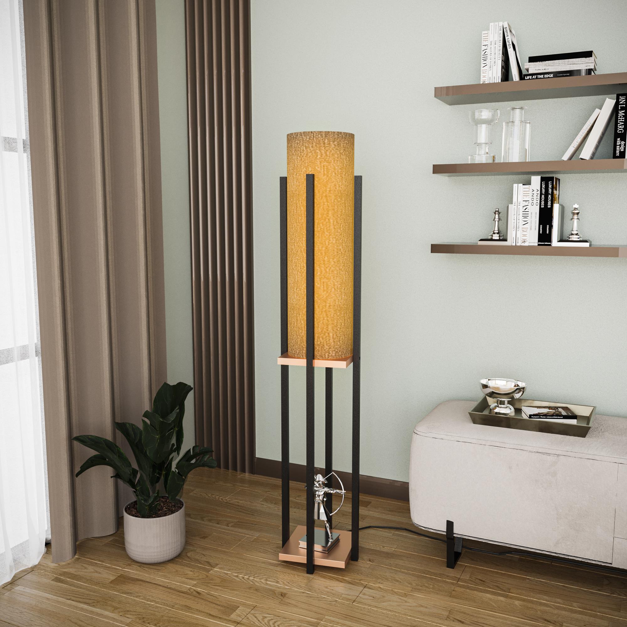 SHELFLAMP-8128, ABAJUR BAŞLIKLI TEKLİ LAMBADER 