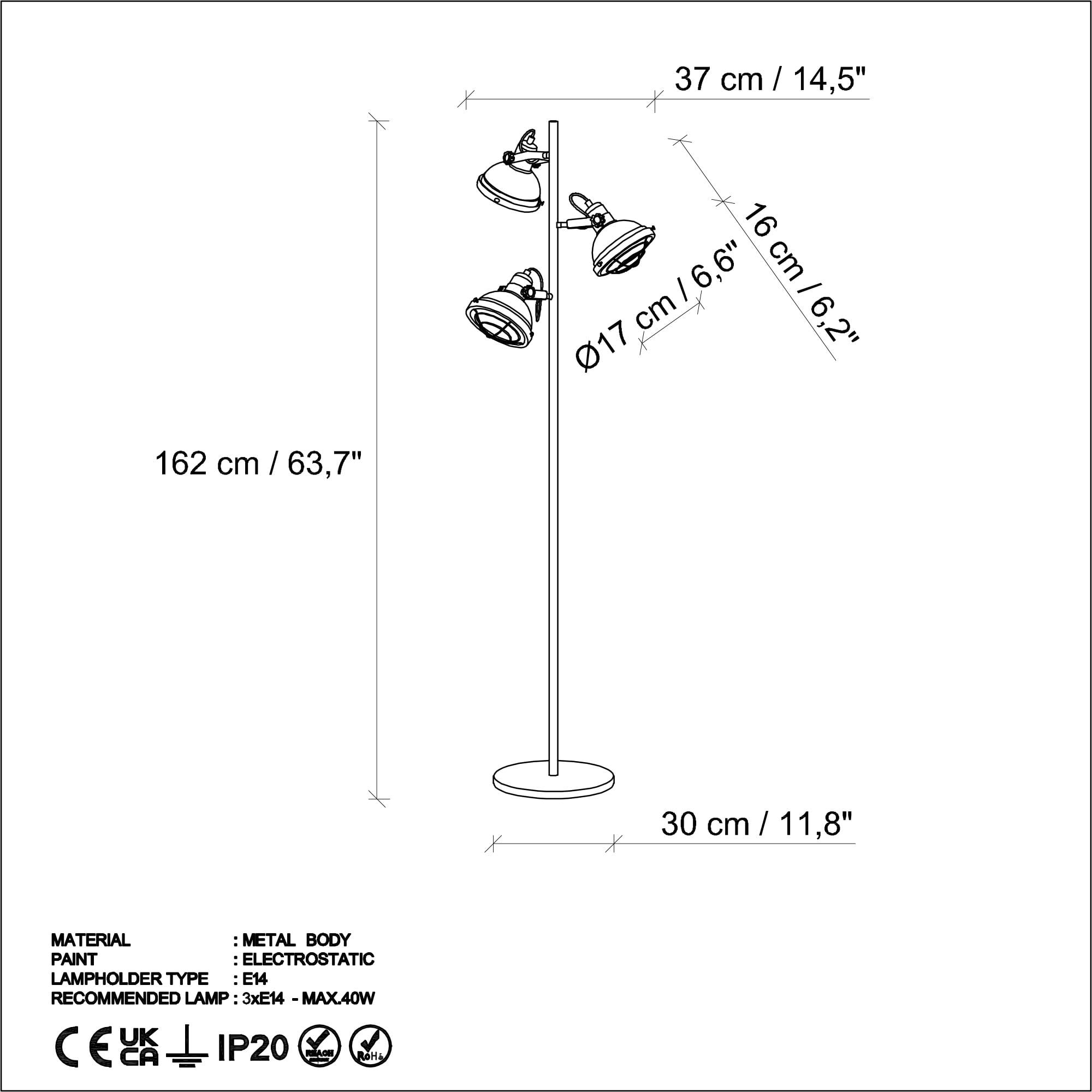 SPOLY-13796, METAL SIVAMA 3'LÜ LAMBADER 