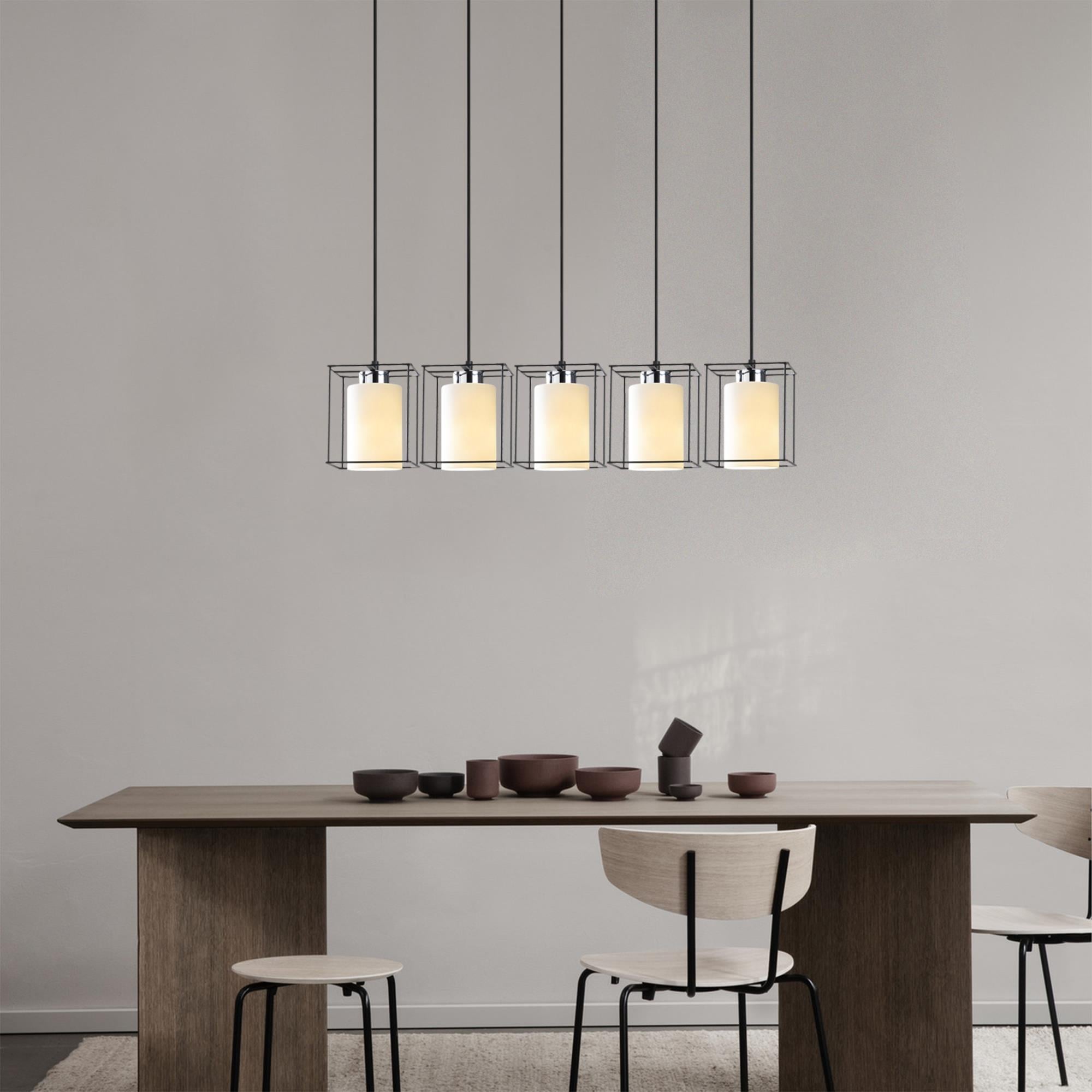 SWANK-702-5, CAMLI 5'Lİ SIRALI  SARKIT
