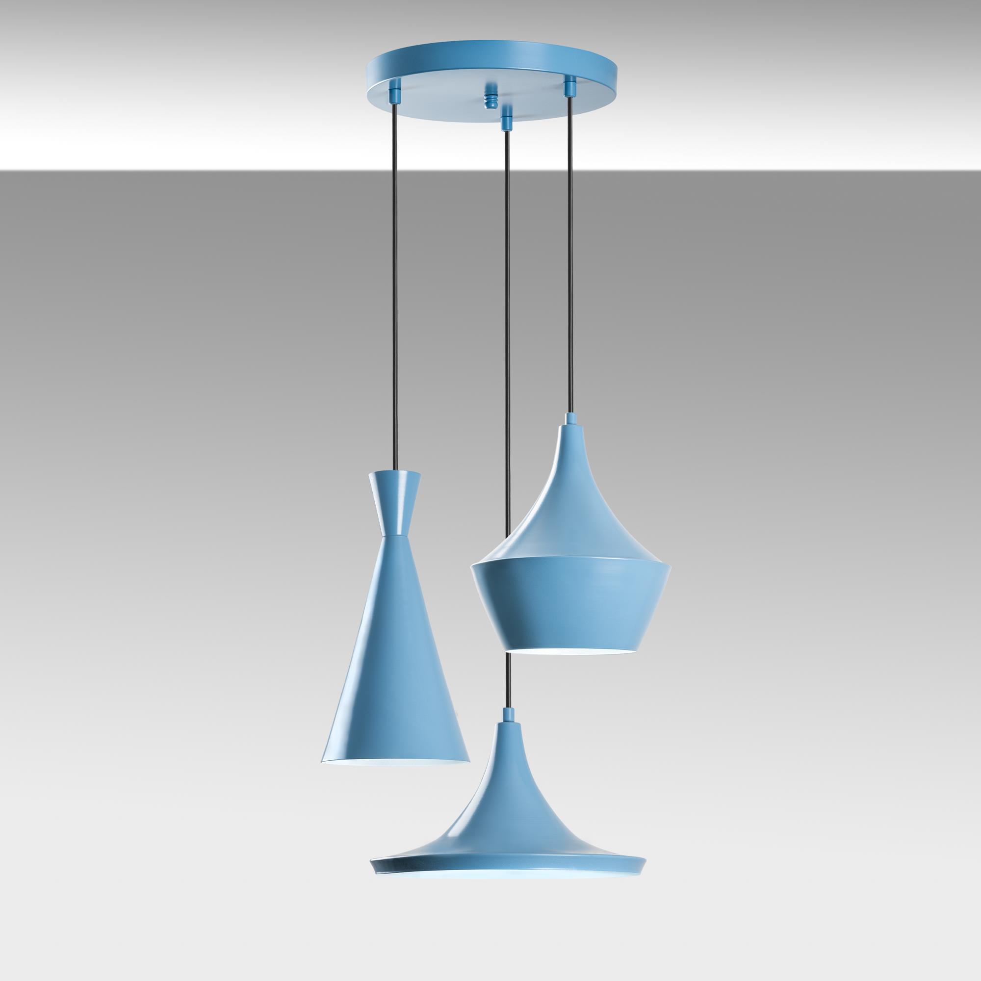 TOM-3556-LIGHTBLUE, METAL SIVAMA 3'LÜ TEPSİ SARKIT