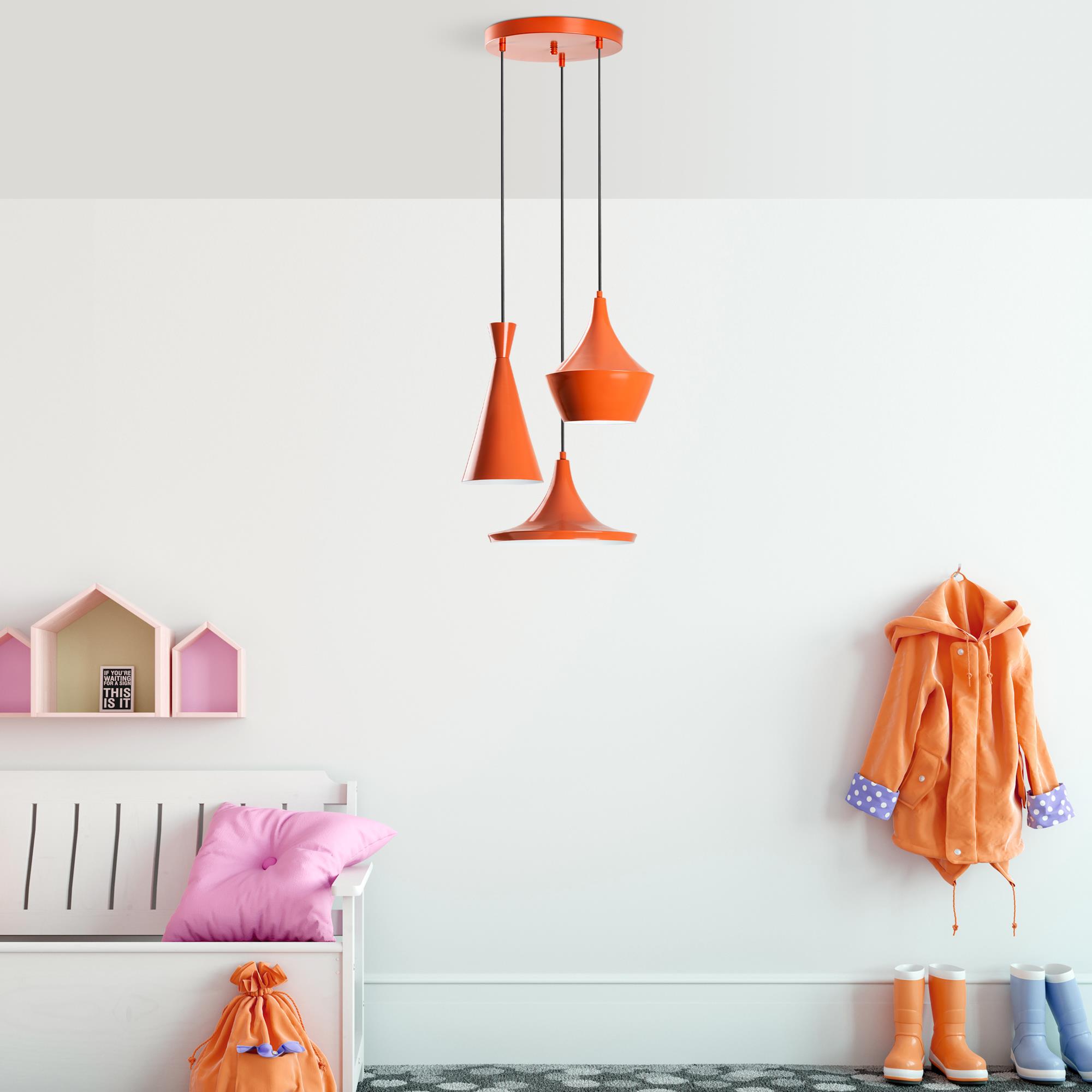 TOM-3556-ORANGE, METAL SIVAMA 3'LÜ TEPSİ SARKIT