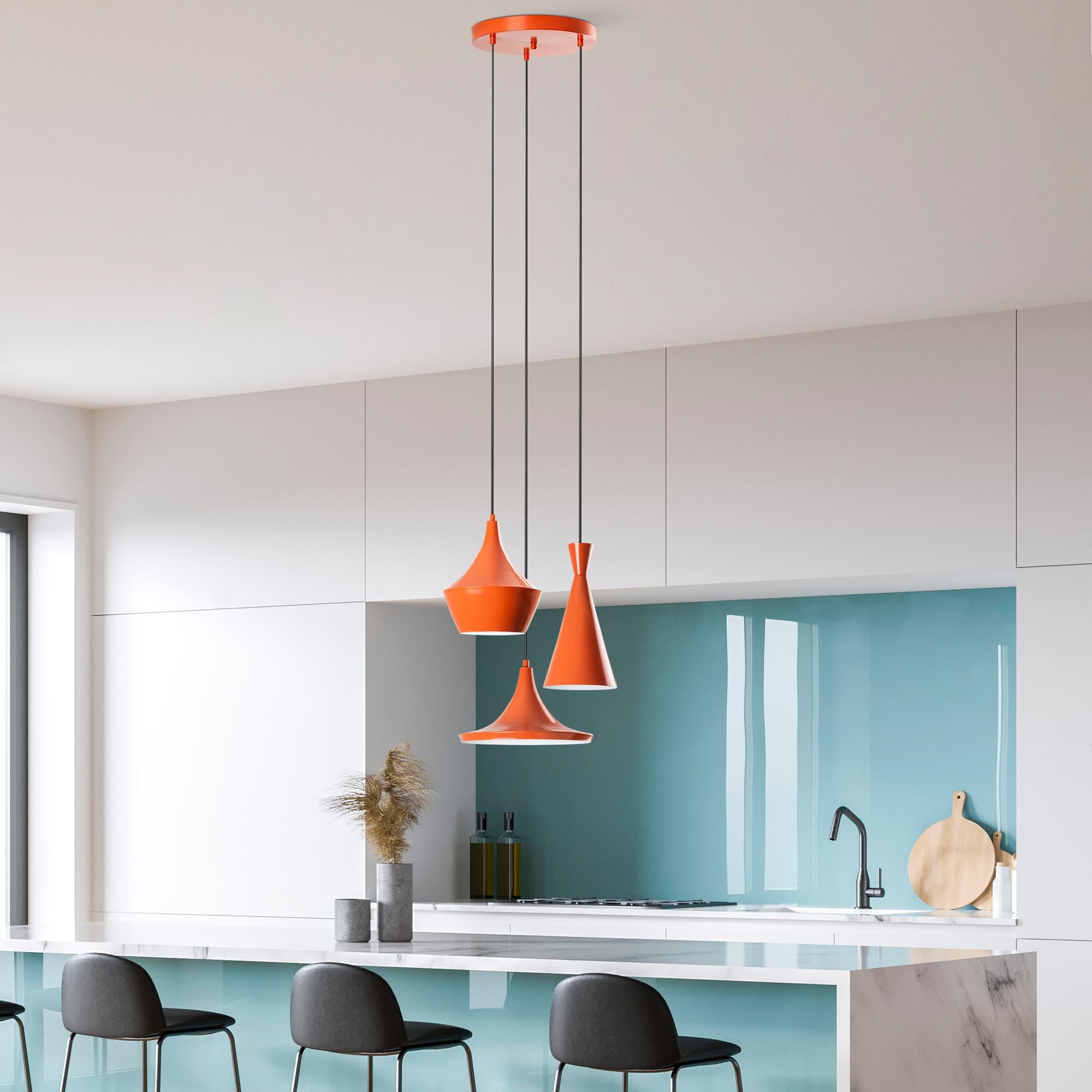 TOM-3556-ORANGE, METAL SIVAMA 3'LÜ TEPSİ SARKIT