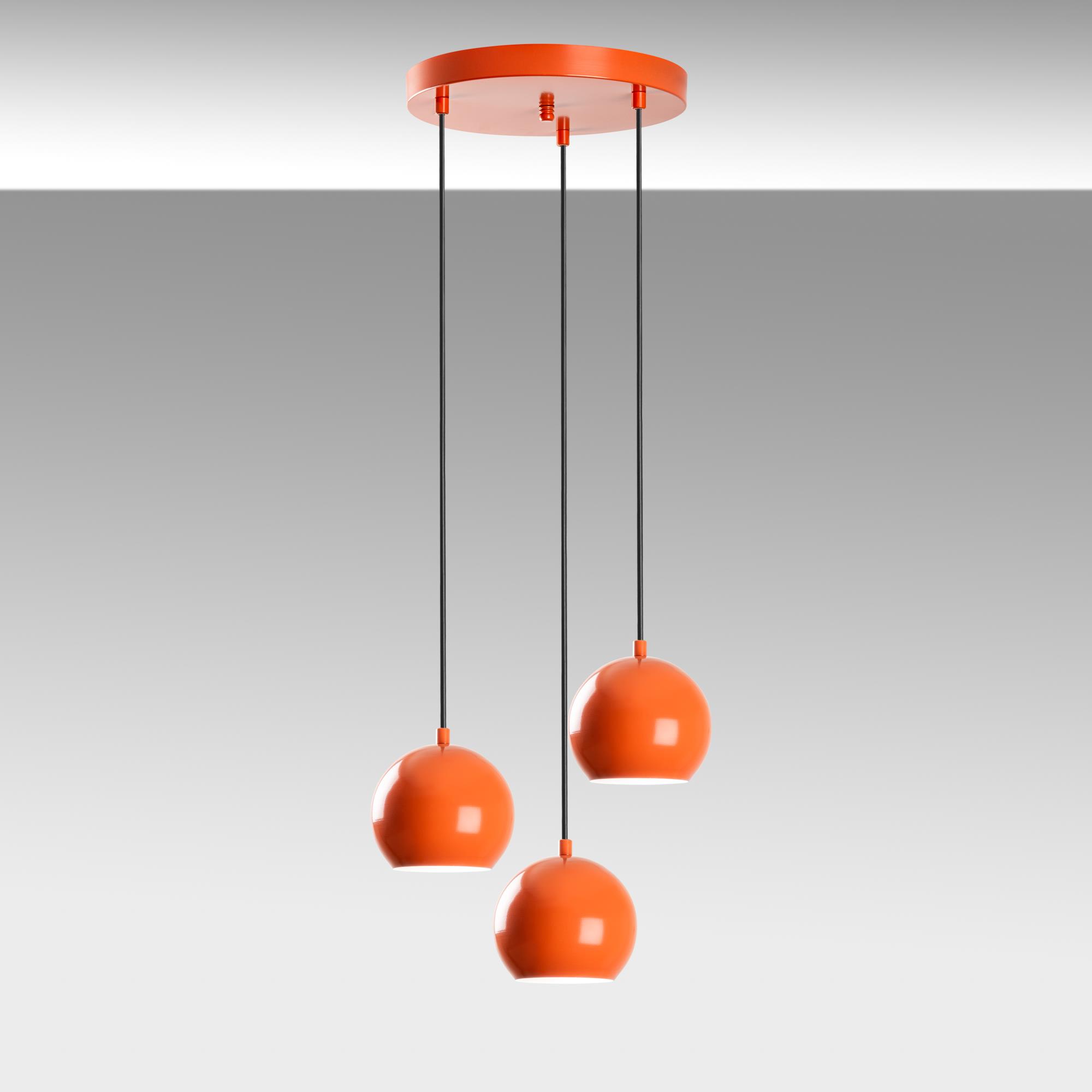 TOP-15-241-1-ORANGE, METAL SIVAMA 3'LÜ TEPSİ SARKIT