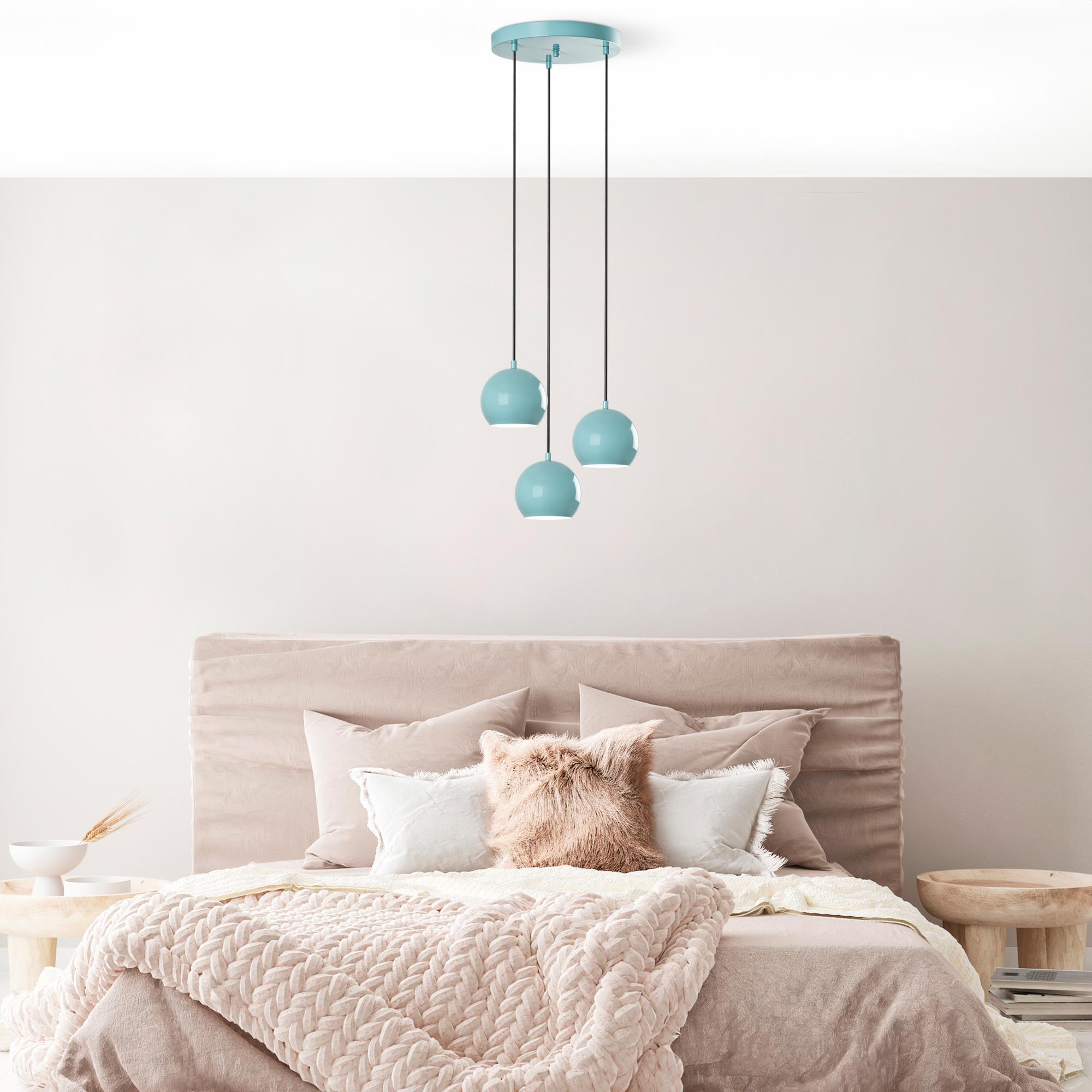 TOP-15-241-1-TURQUOISE, METAL SIVAMA 3'LÜ TEPSİ SARKIT