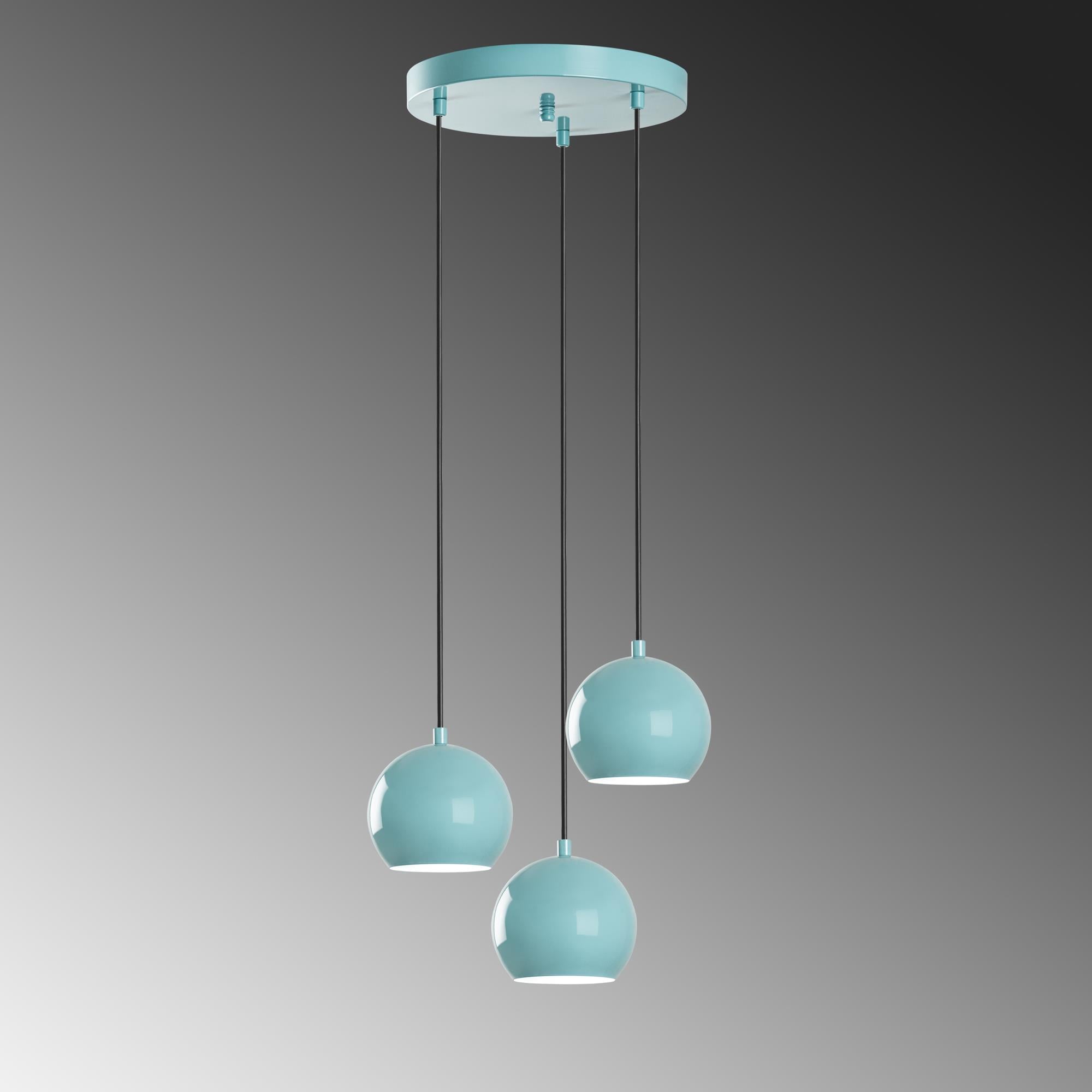 TOP-15-241-1-TURQUOISE, METAL SIVAMA 3'LÜ TEPSİ SARKIT