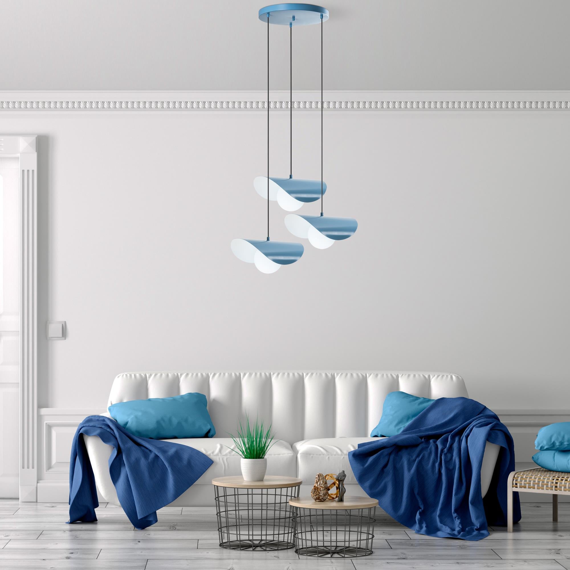 VATOZ-NUS-6141-LIGHTBLUE, CAMLI 3'LÜ TEPSİ SARKIT