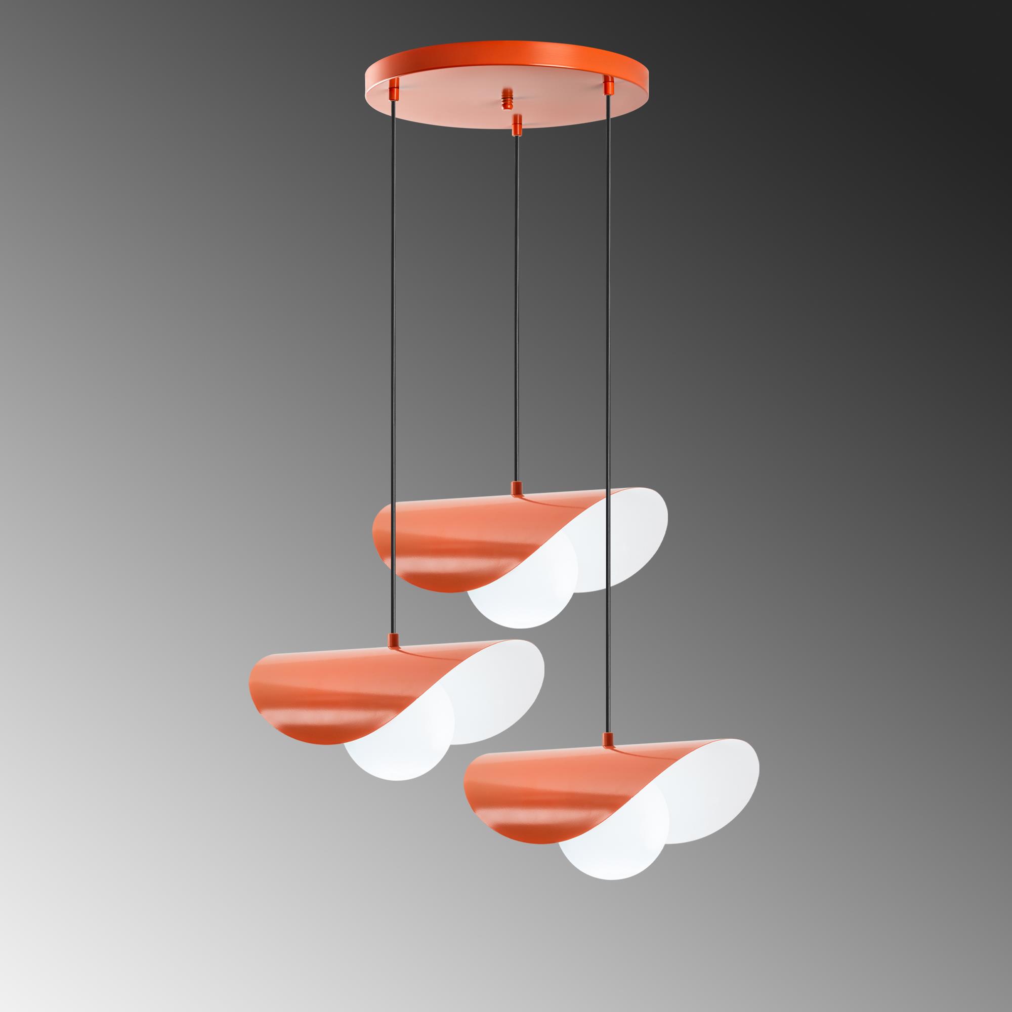 VATOZ-NUS-6141-ORANGE, CAMLI 3'LÜ TEPSİ SARKIT
