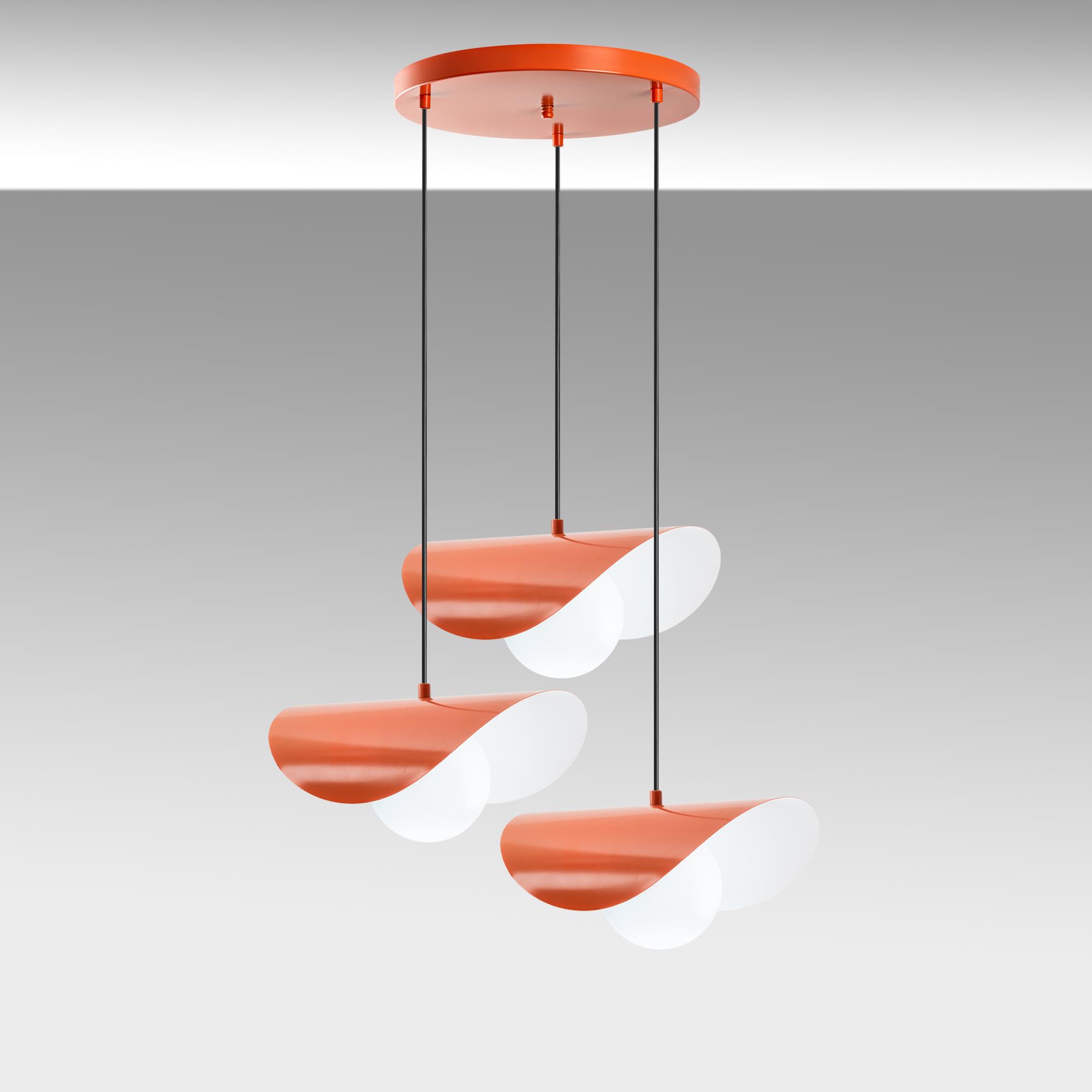 VATOZ-NUS-6141-ORANGE, CAMLI 3'LÜ TEPSİ SARKIT