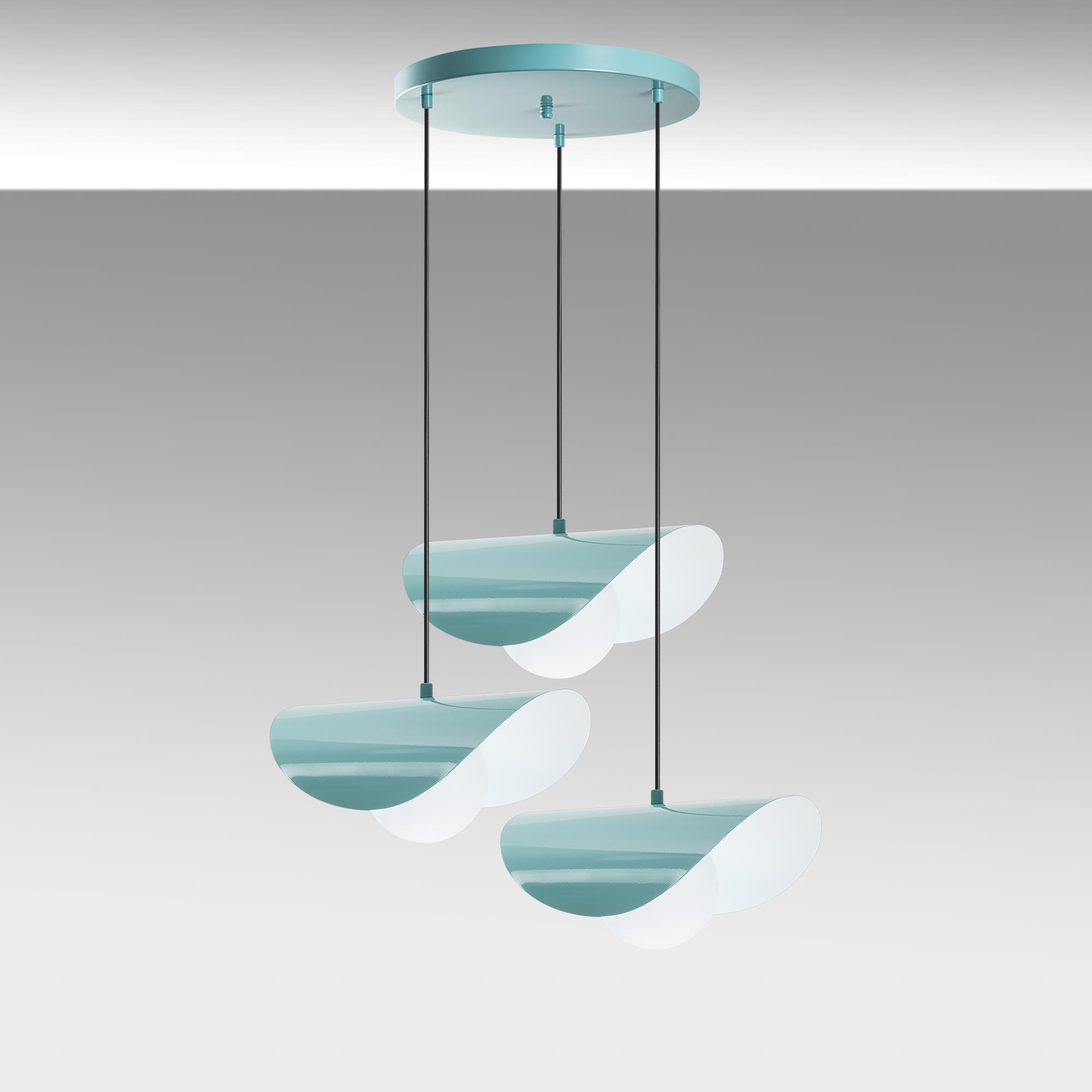 VATOZ-NUS-6141-TURQUOISE, CAMLI 3'LÜ TEPSİ SARKIT