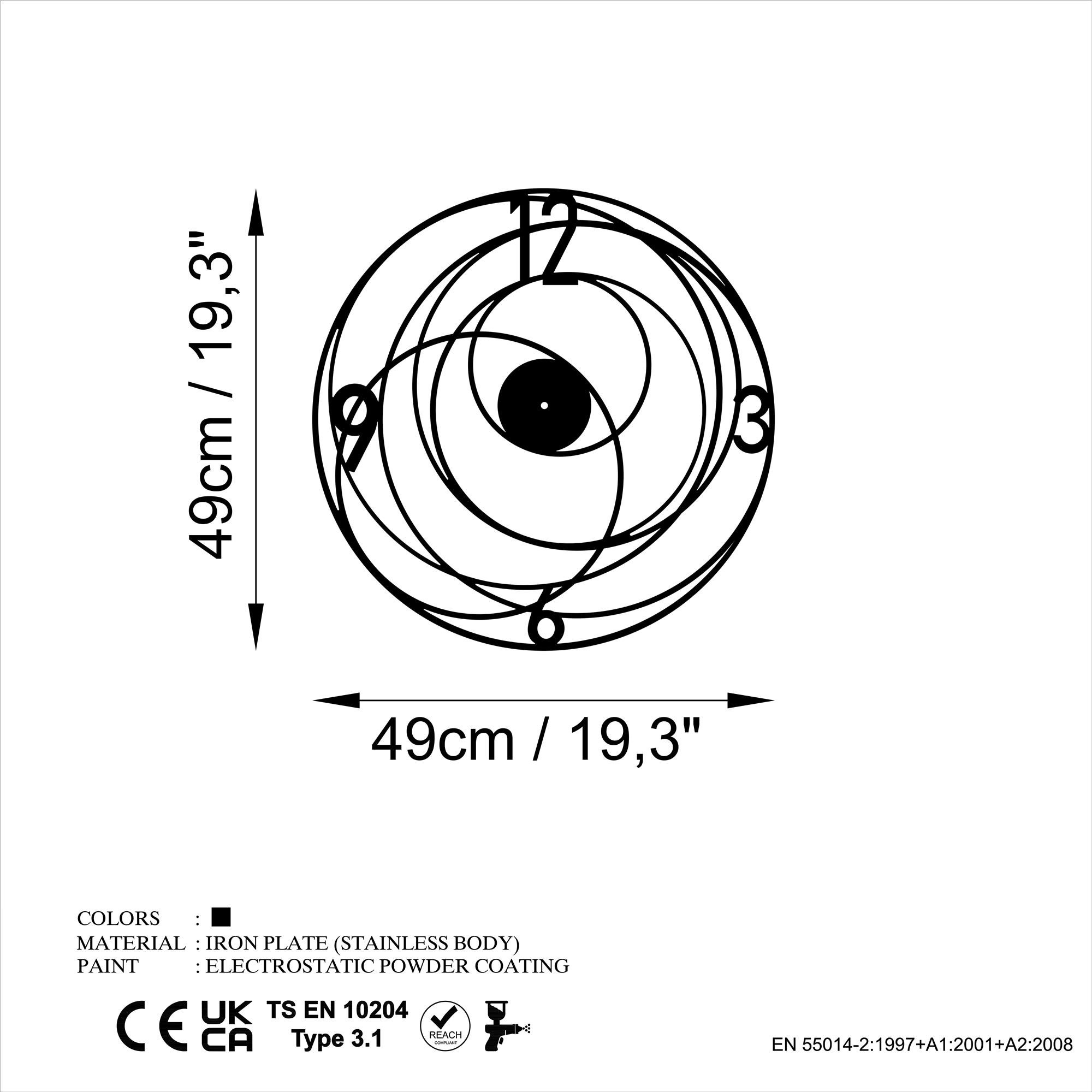WATCH-050 METAL DUVAR DEKORLARI