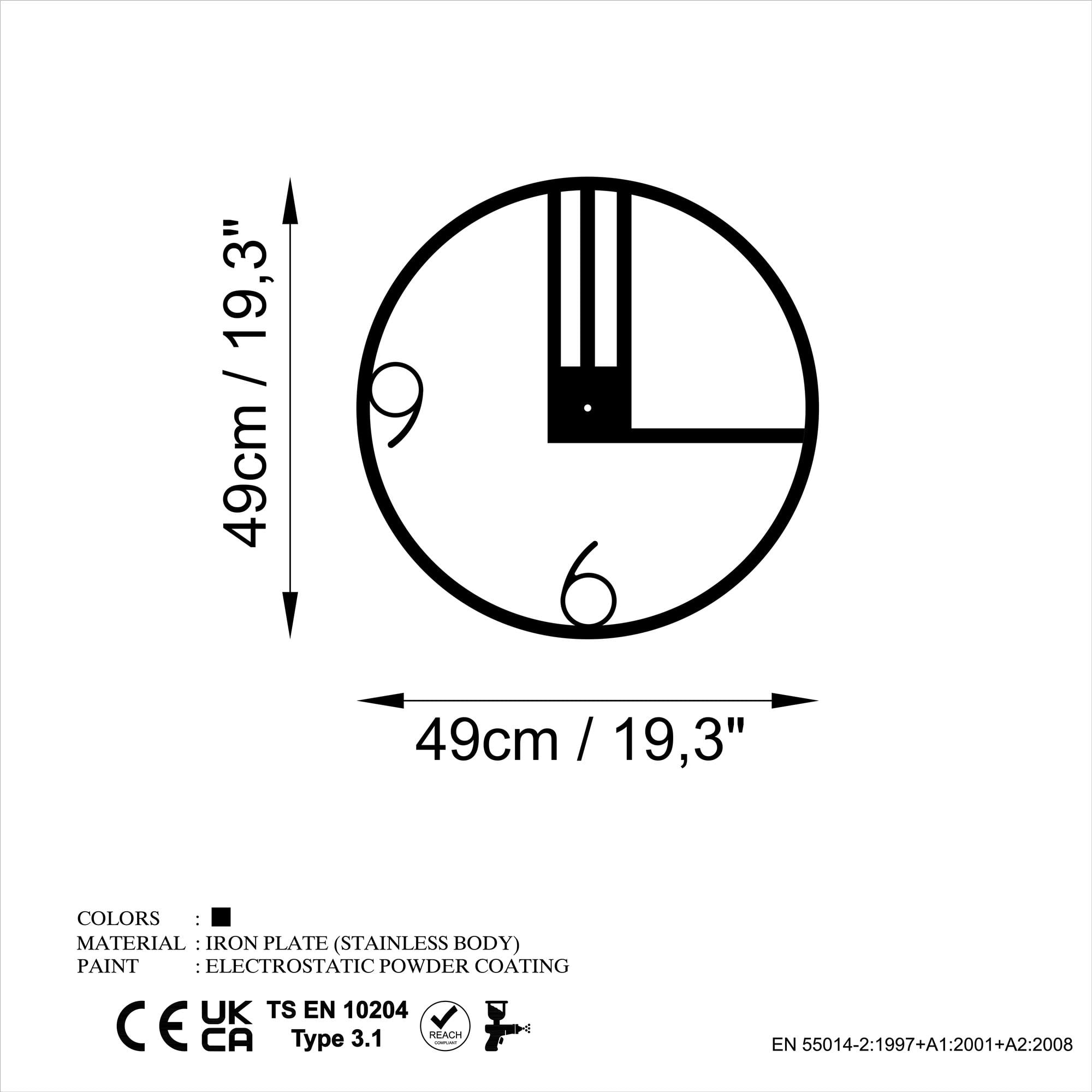 WATCH-054 METAL DUVAR DEKORLARI