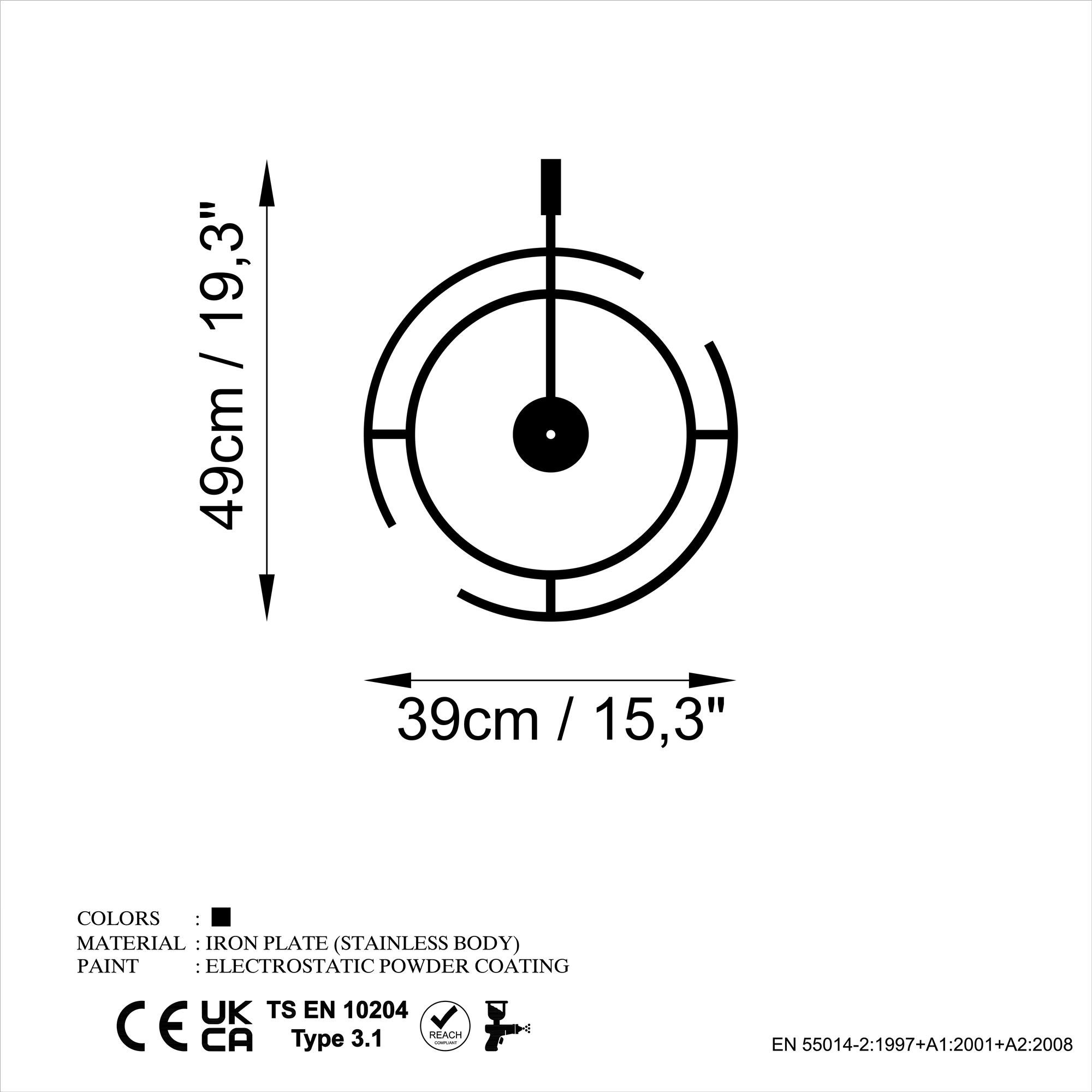 WATCH-056 METAL DUVAR DEKORLARI