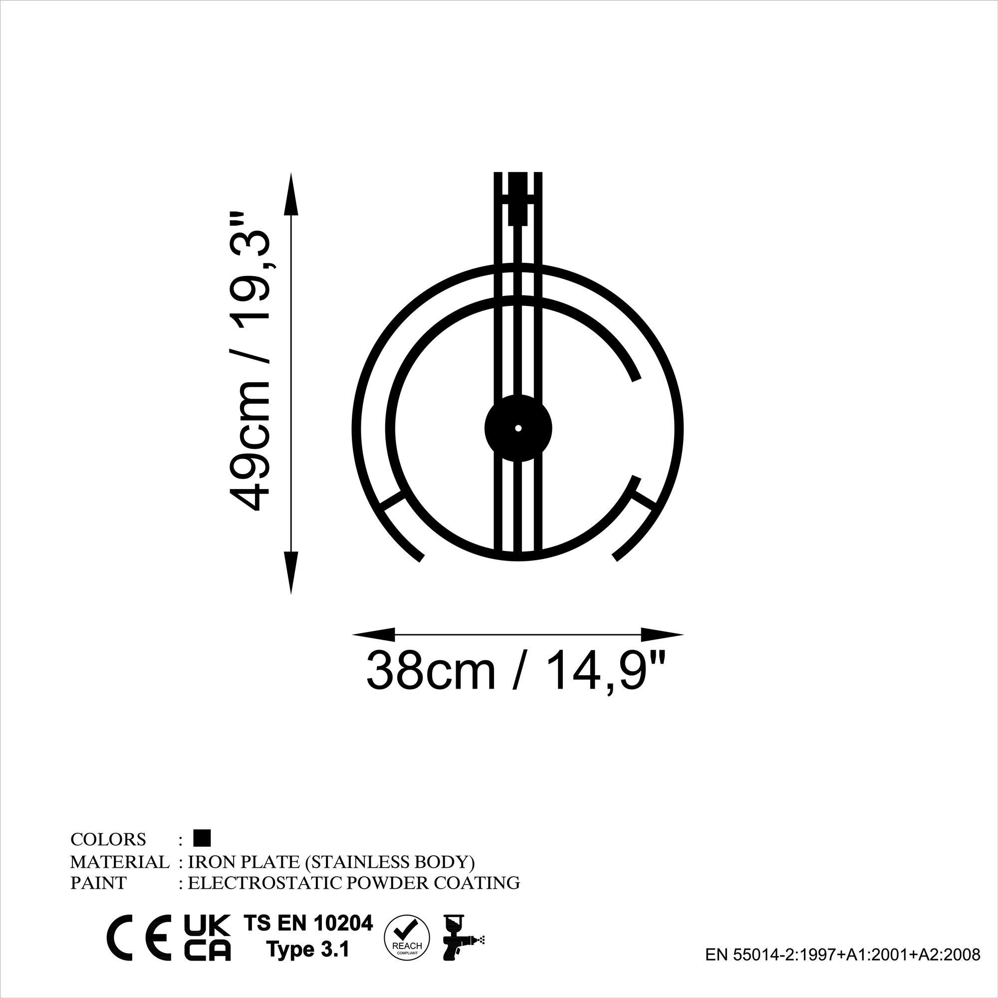 WATCH-058 METAL DUVAR DEKORLARI