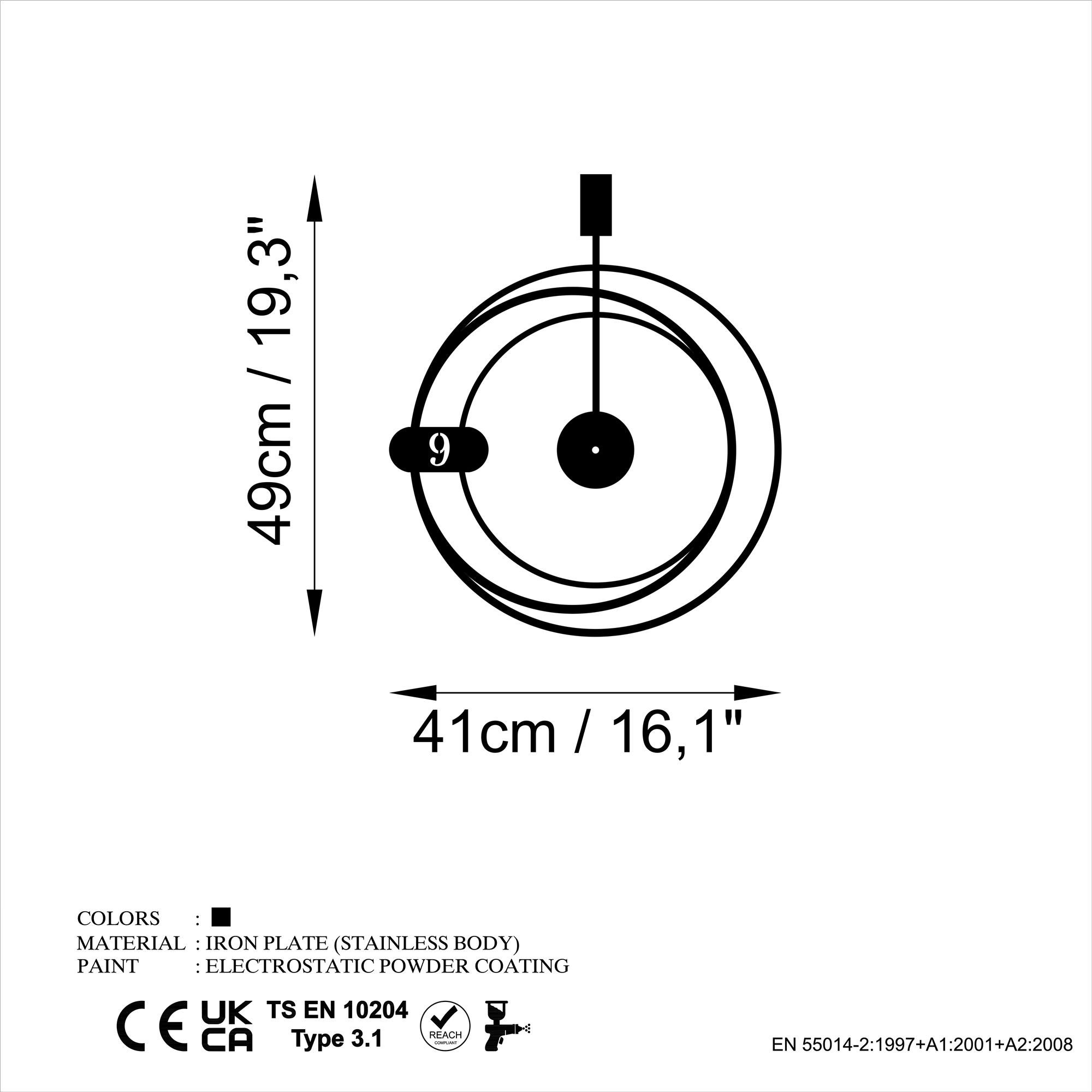 WATCH-059 METAL DUVAR DEKORLARI