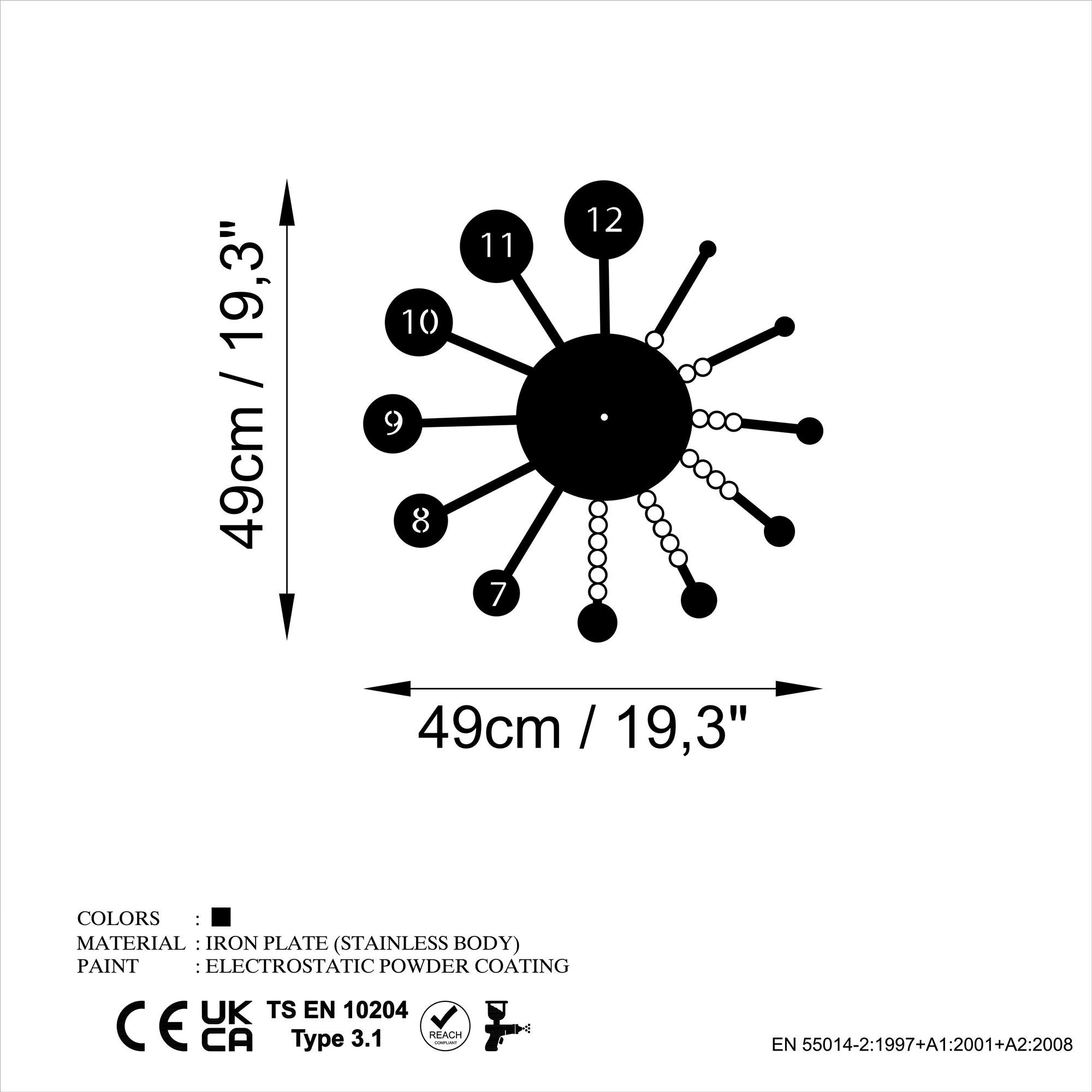 WATCH-061 METAL DUVAR DEKORLARI