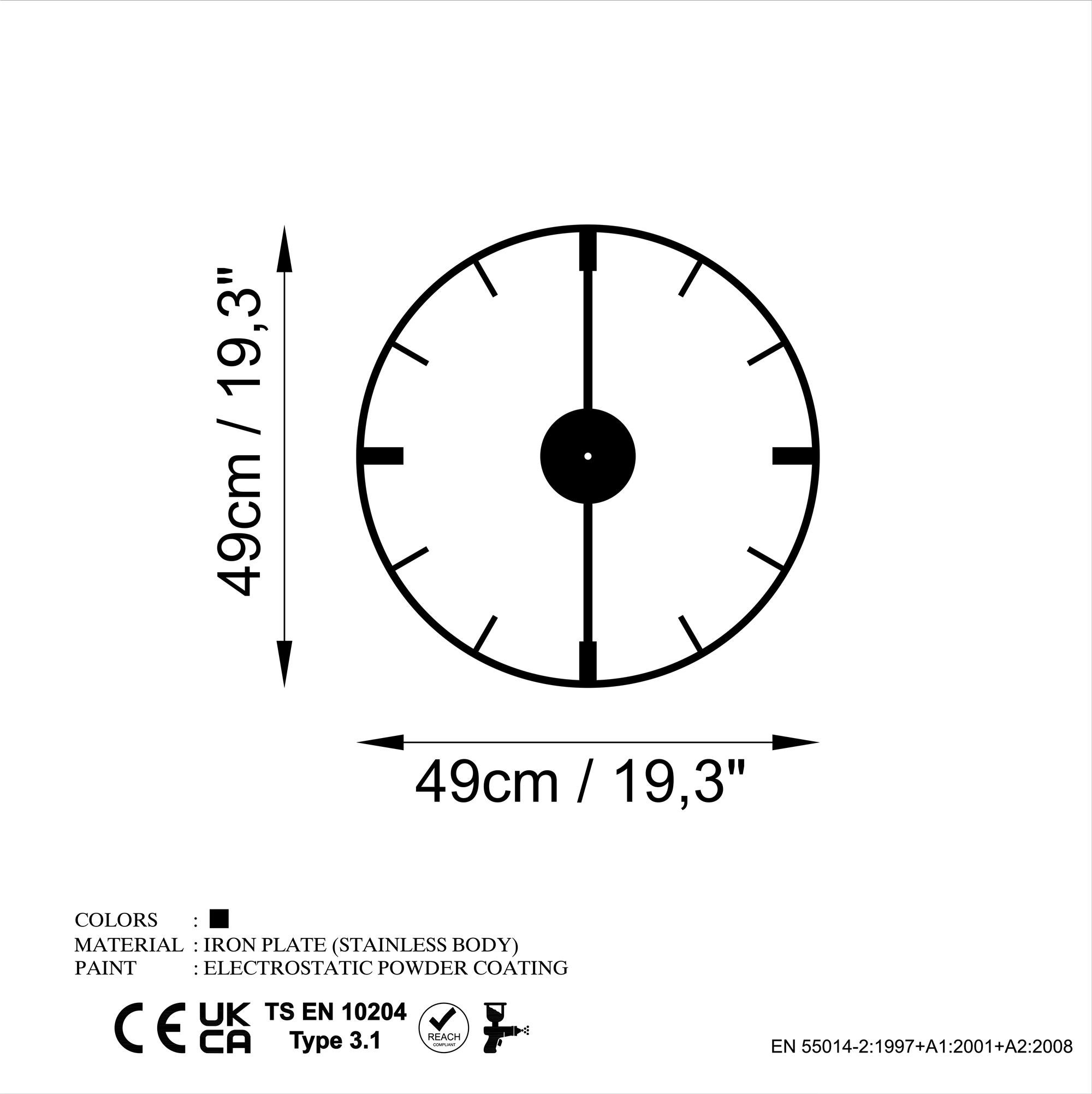 WATCH-065 METAL DUVAR DEKORLARI