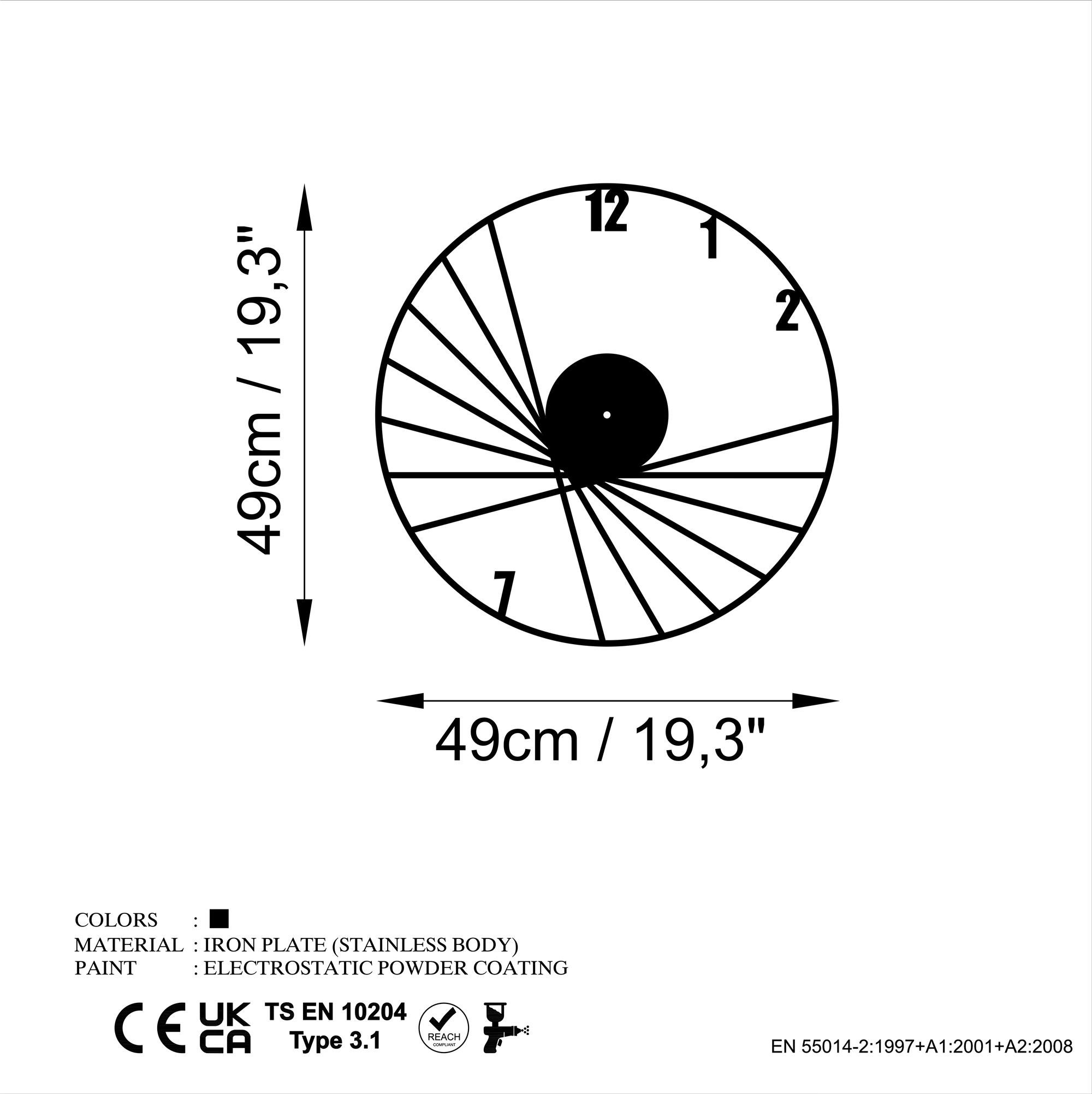 WATCH-066 METAL DUVAR DEKORLARI