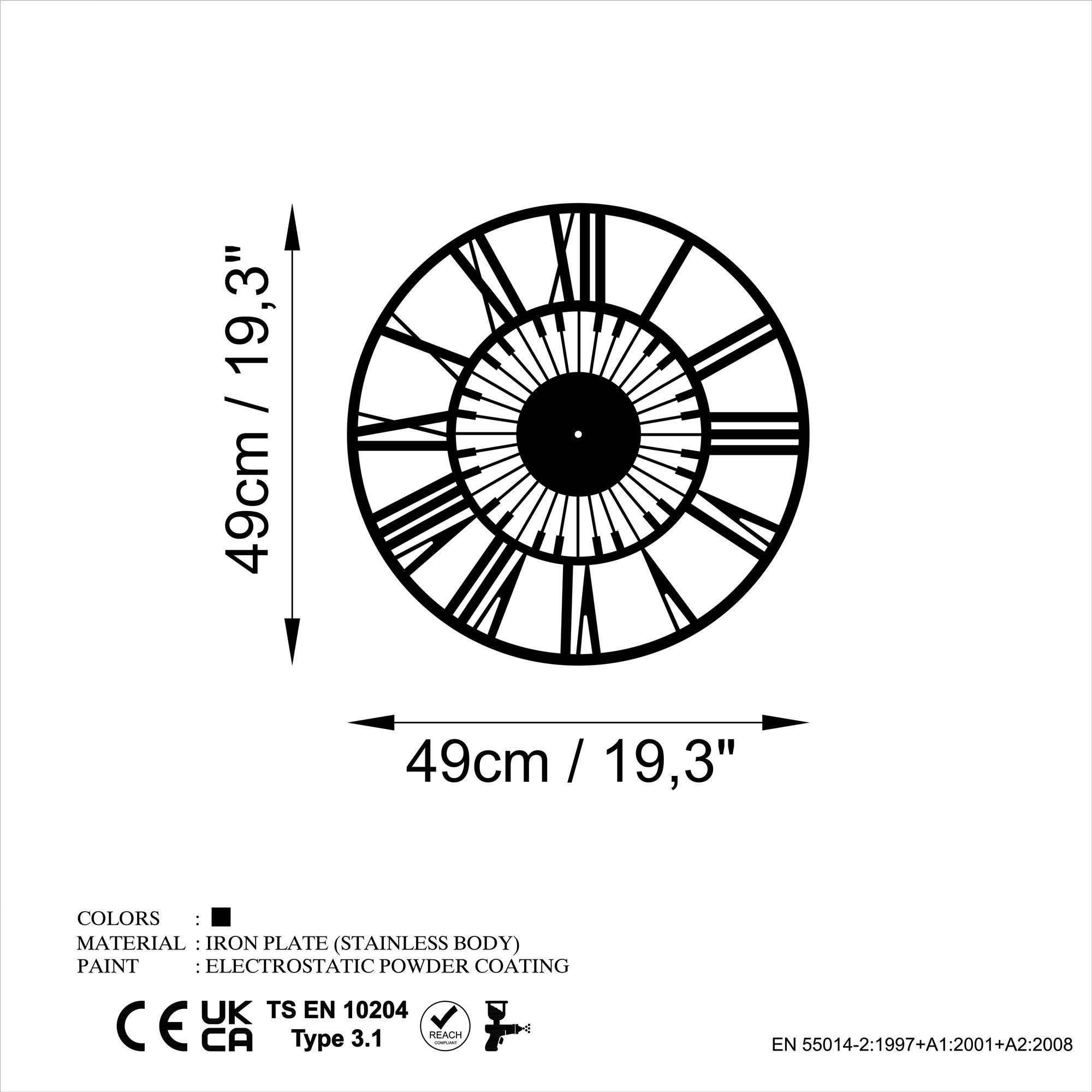 WATCH-067 METAL DUVAR DEKORLARI