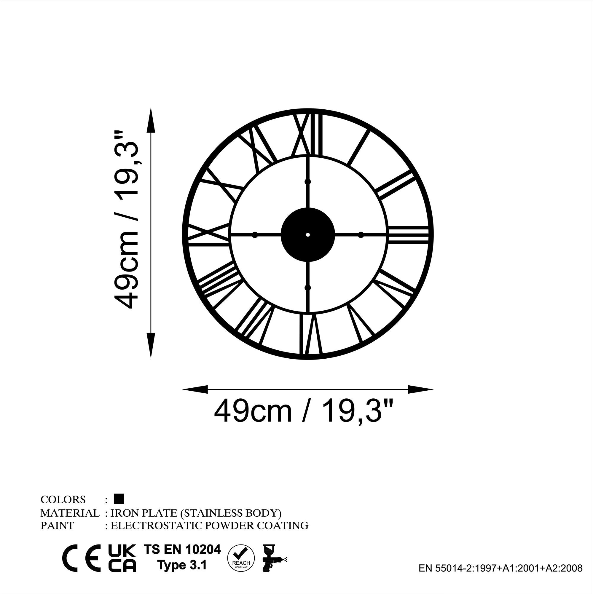 WATCH-069 METAL DUVAR DEKORLARI